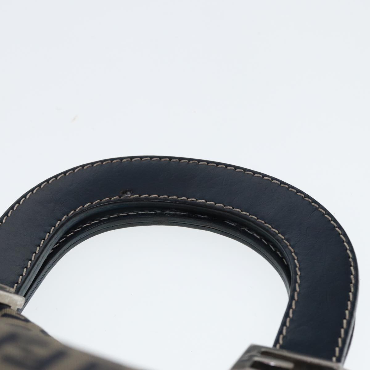 FENDI Zucchino Canvas Hand Bag Navy 80244