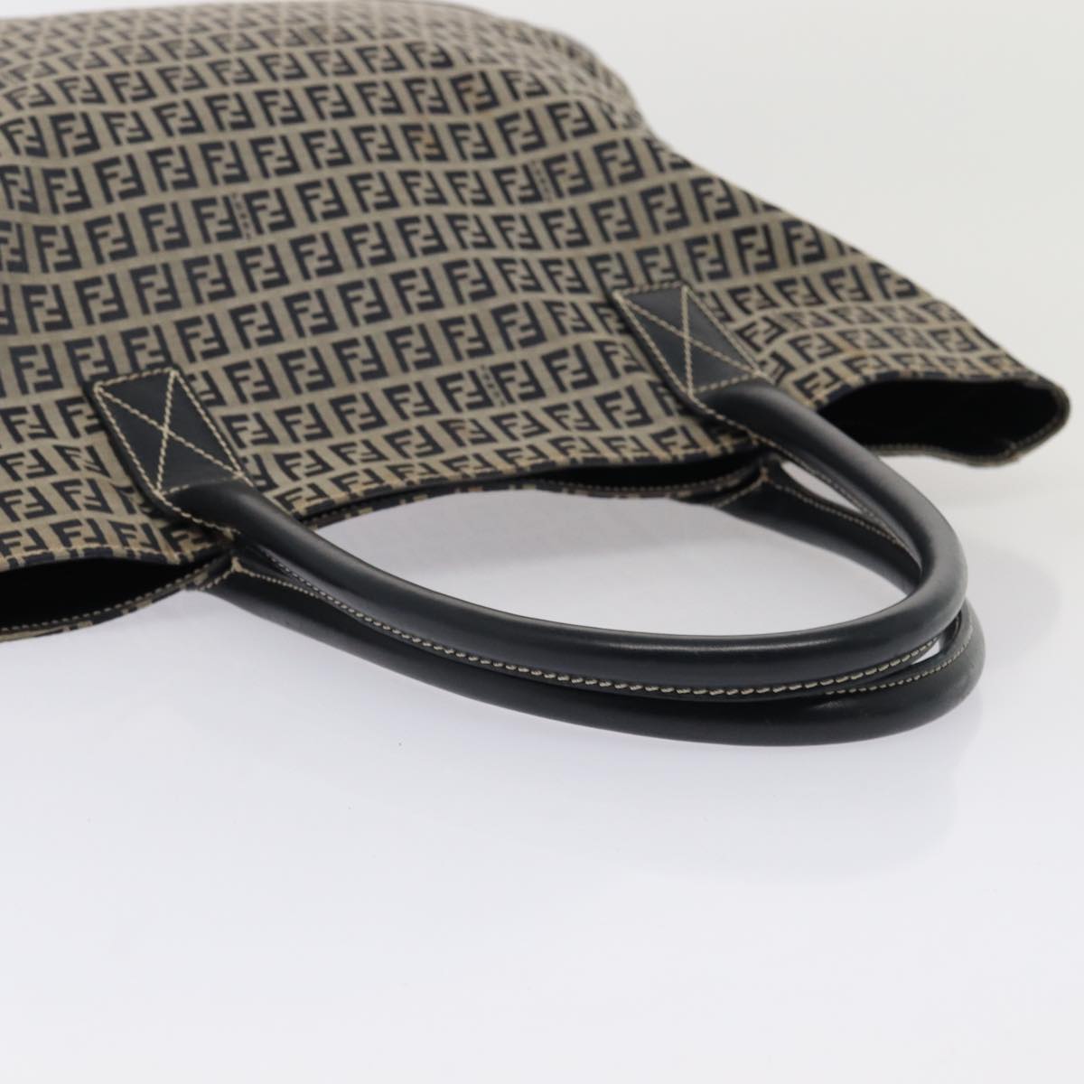 FENDI Zucchino Canvas Tote Bag Navy 80245