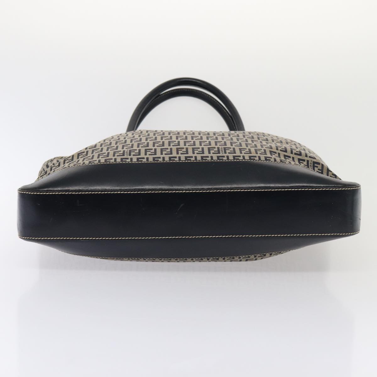 FENDI Zucchino Canvas Tote Bag Navy 80245