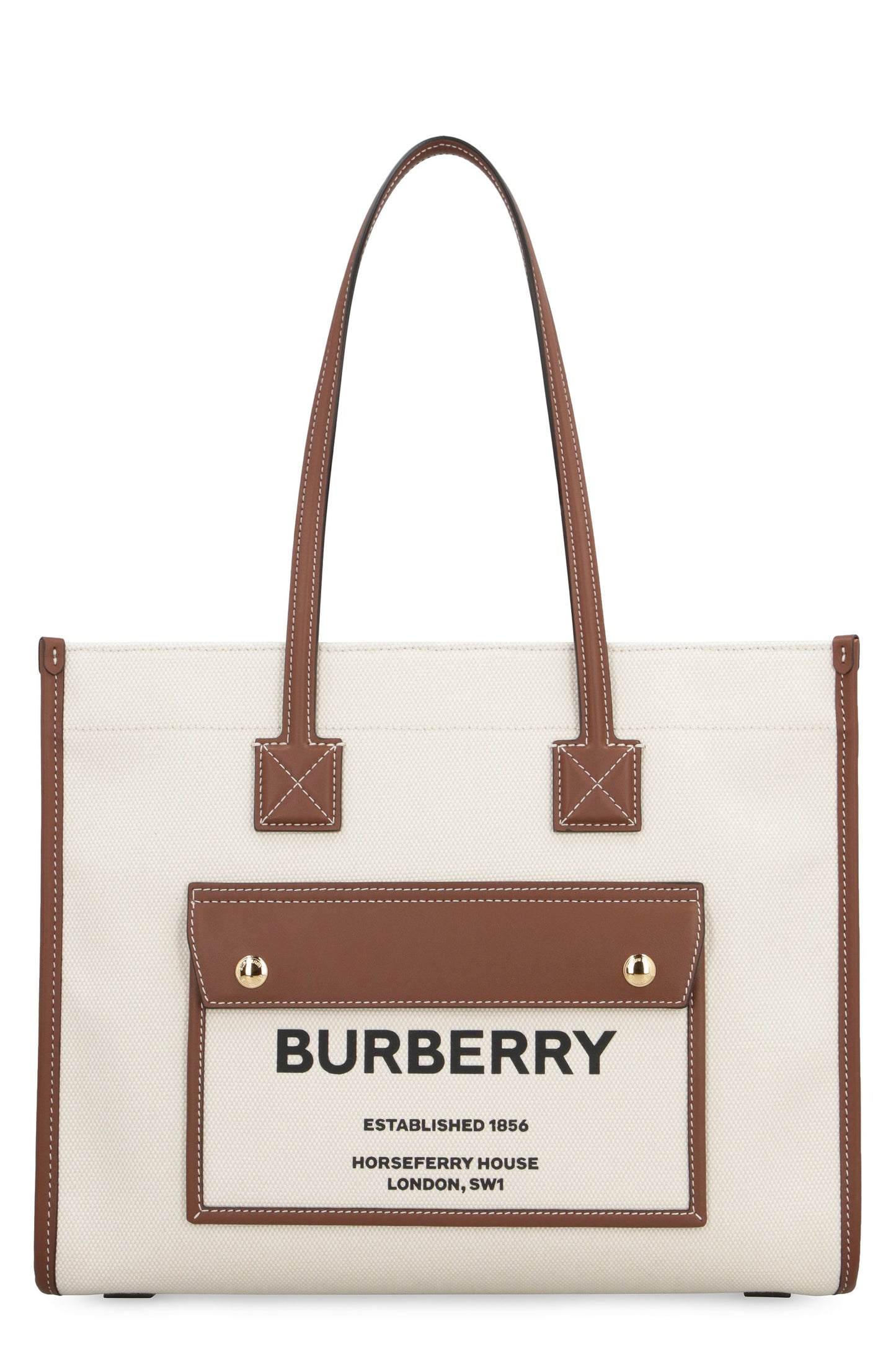FREYA SMALL BEIGE/LEATHER TOTE
