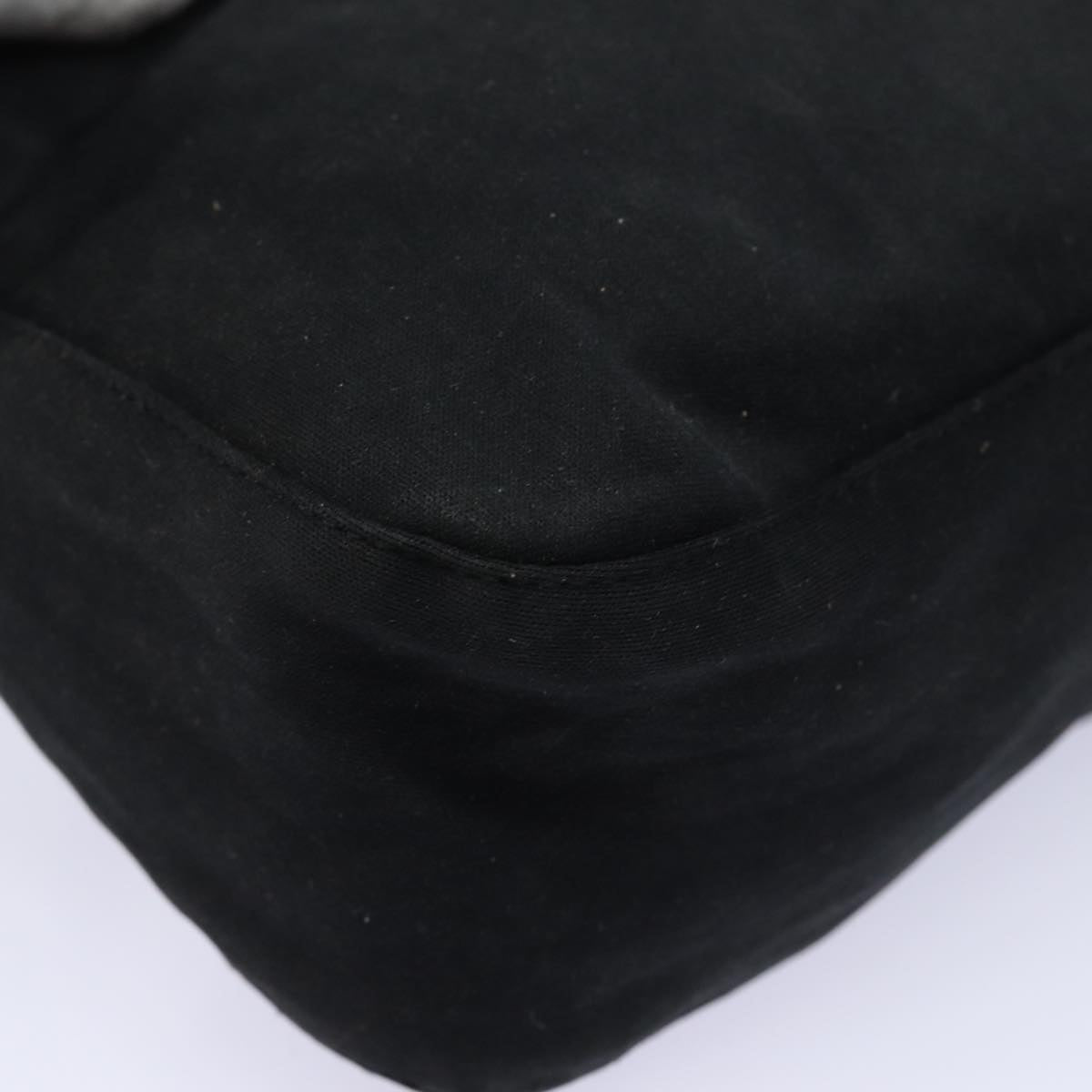 FENDI Mamma Baguette Shoulder Bag Nylon Black 80619