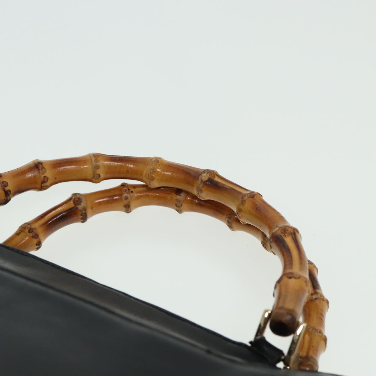 GUCCI Bamboo Hand Bag 2way Black 80627