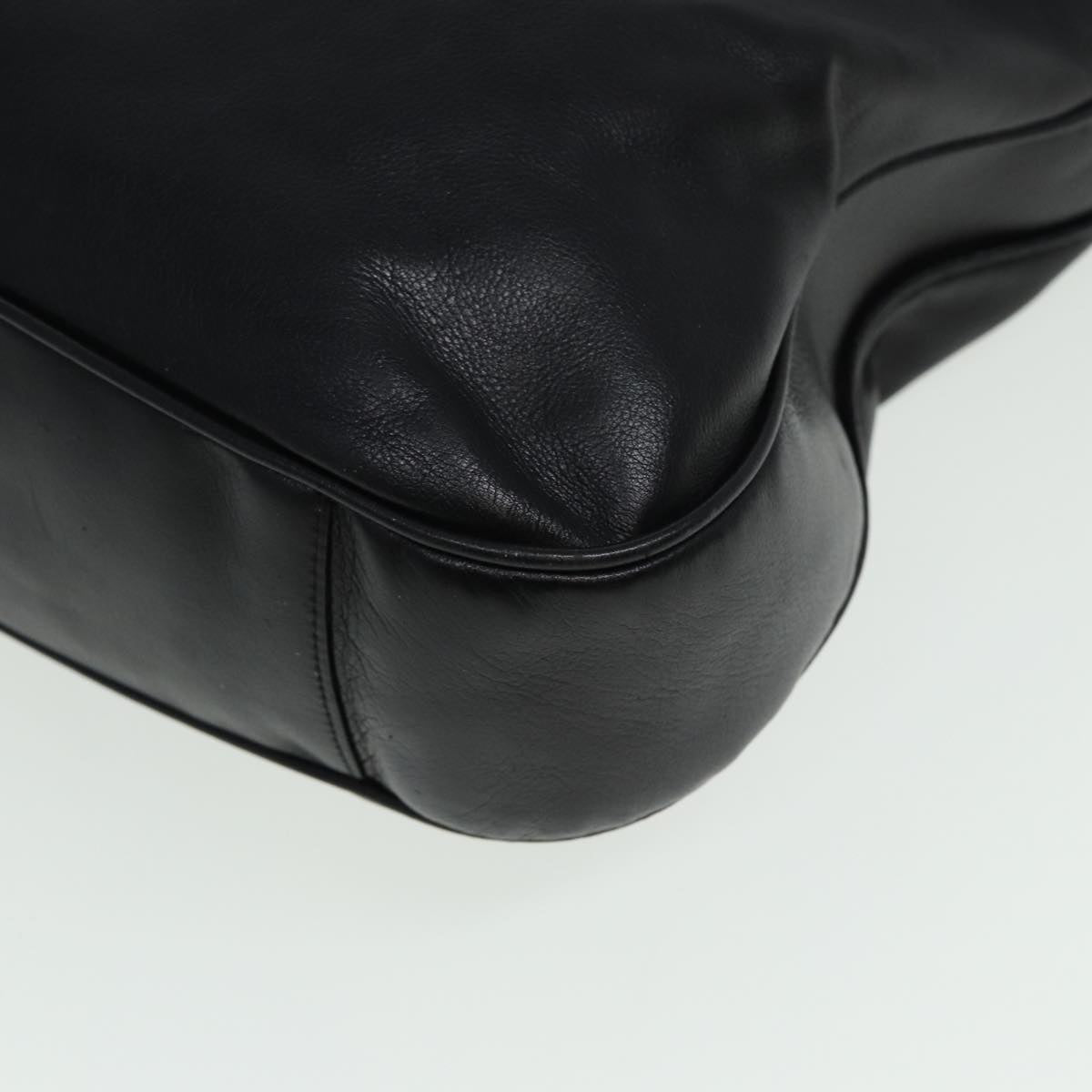 GUCCI Bamboo Hand Bag Leather Black 80628