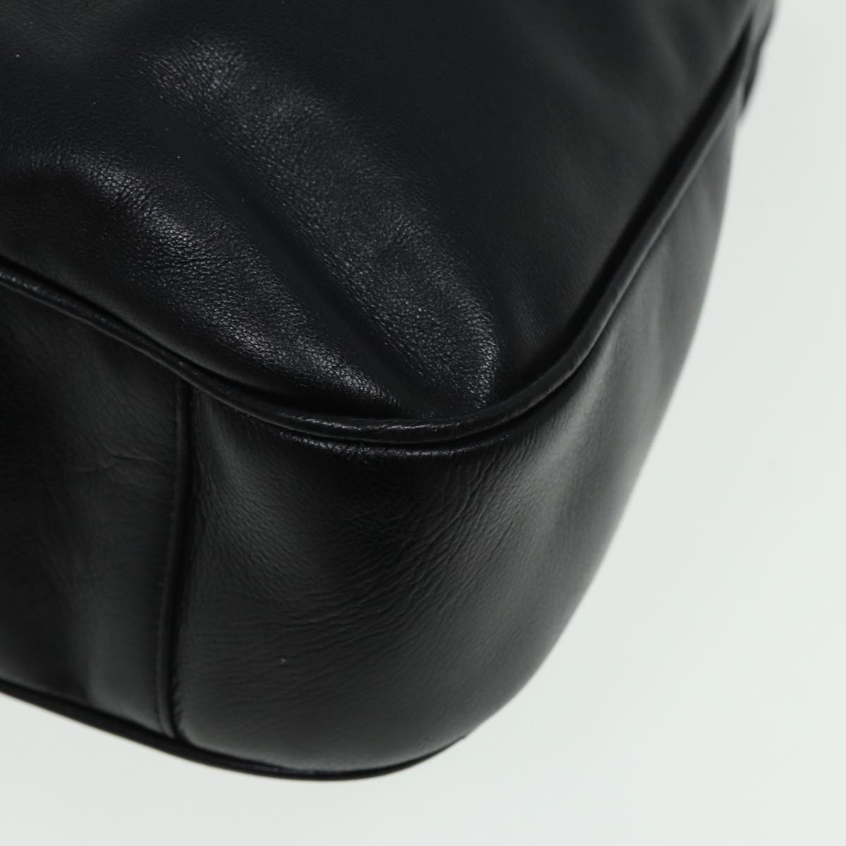 GUCCI Bamboo Hand Bag Leather Black 80628
