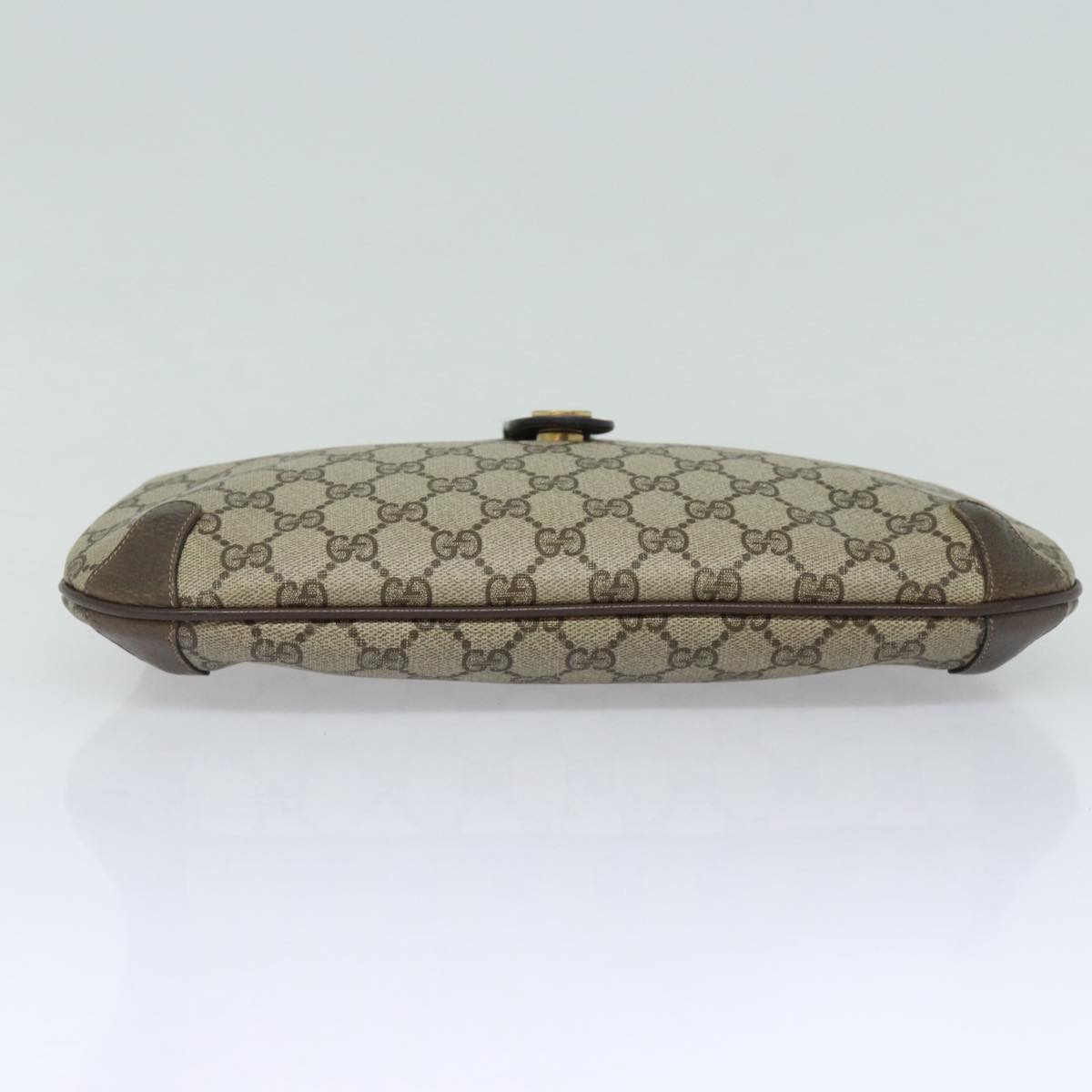 GUCCI GG Supreme Web Sherry Line Shoulder Bag PVC Beige 80683