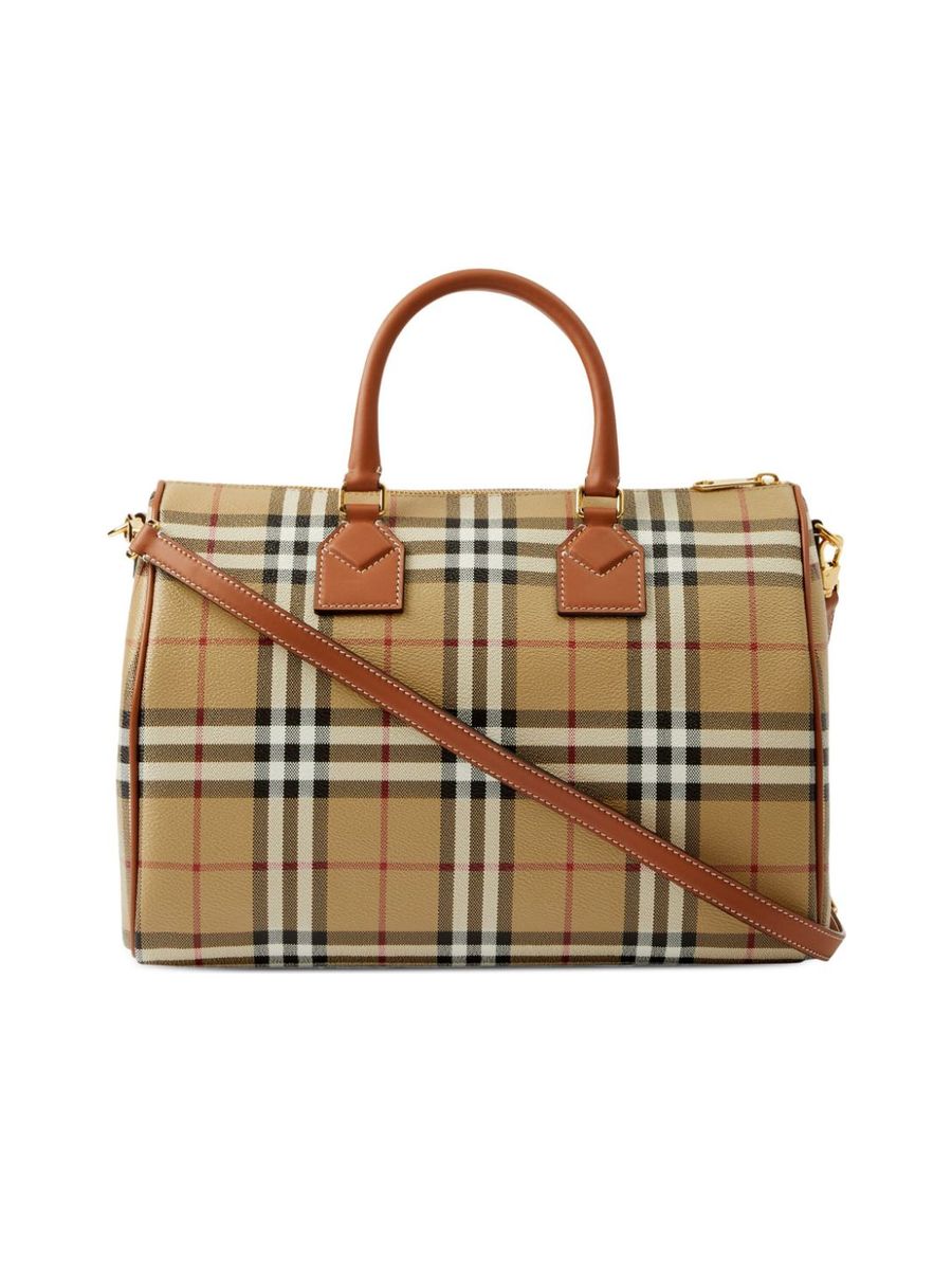 Check Medium Bowling Bag