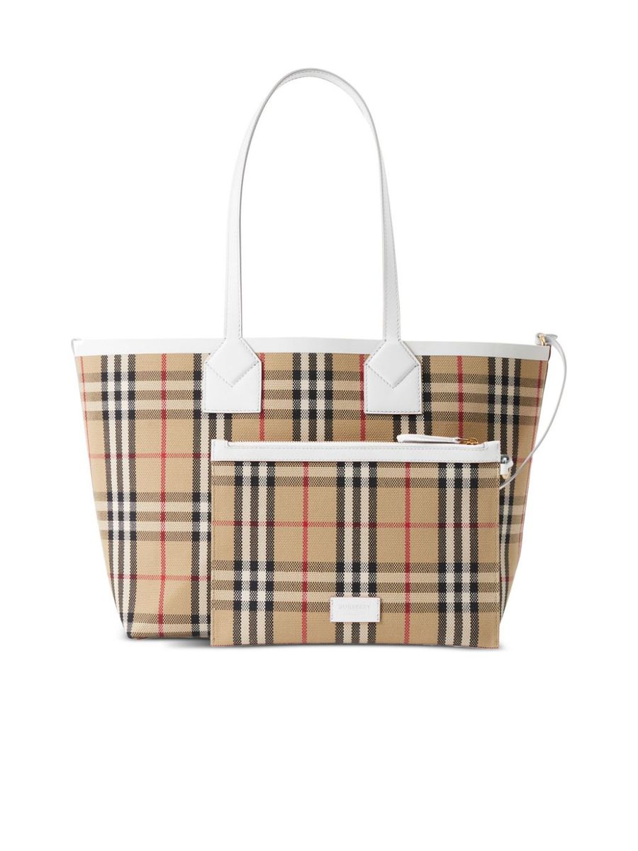 Vintage Check Pattern Tote Bag