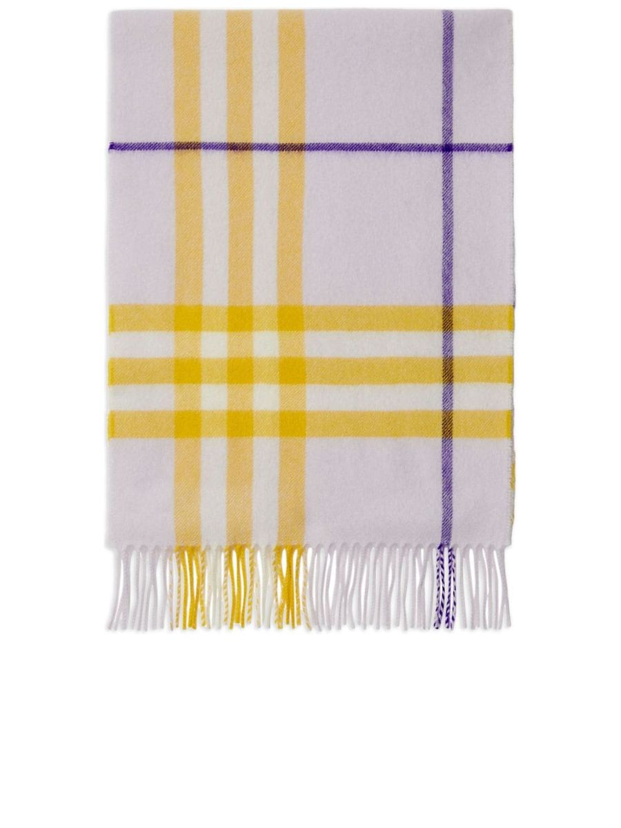 Checked Fringeedge Scarf