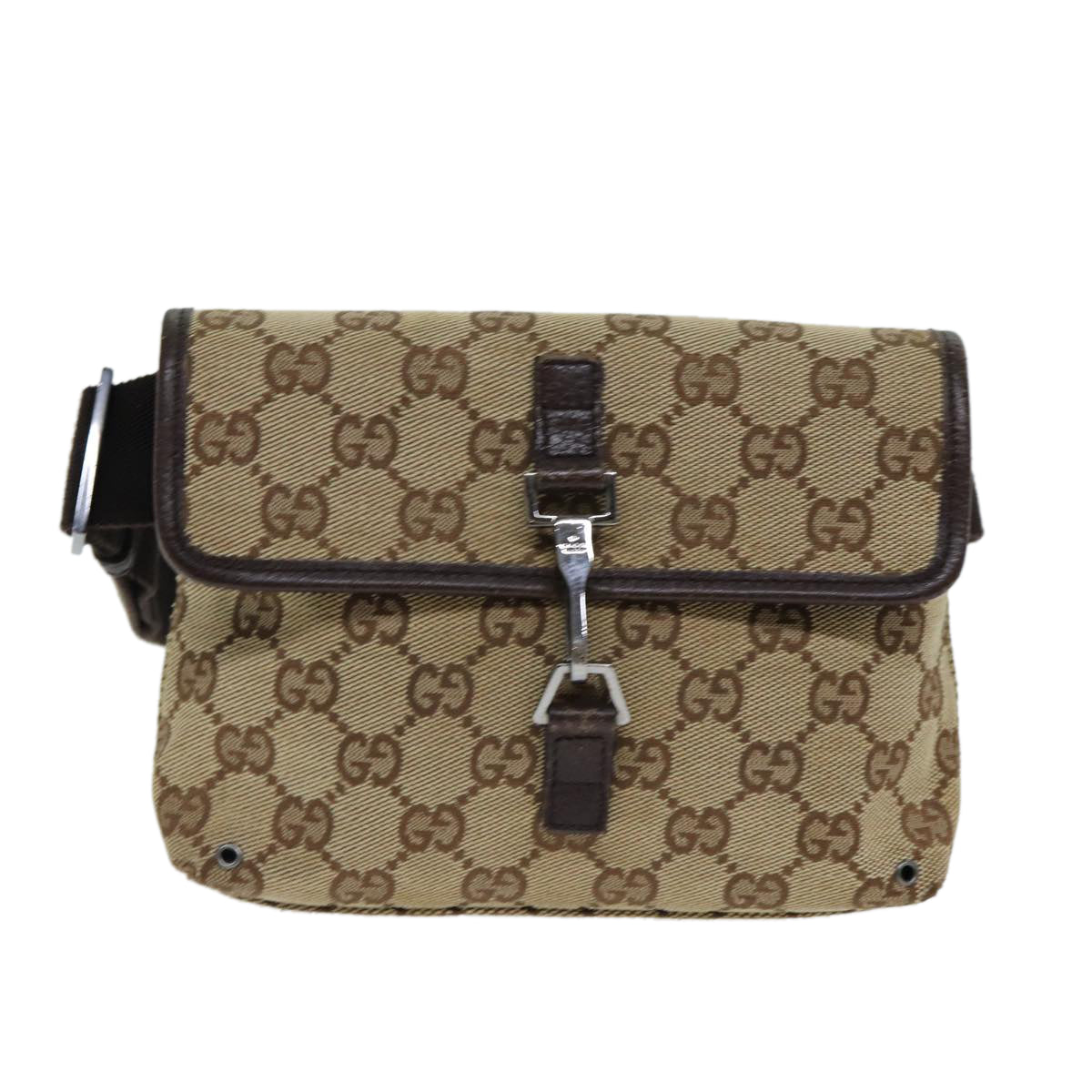 GUCCI GG Canvas Shoulder Bag Beige 92543 80802