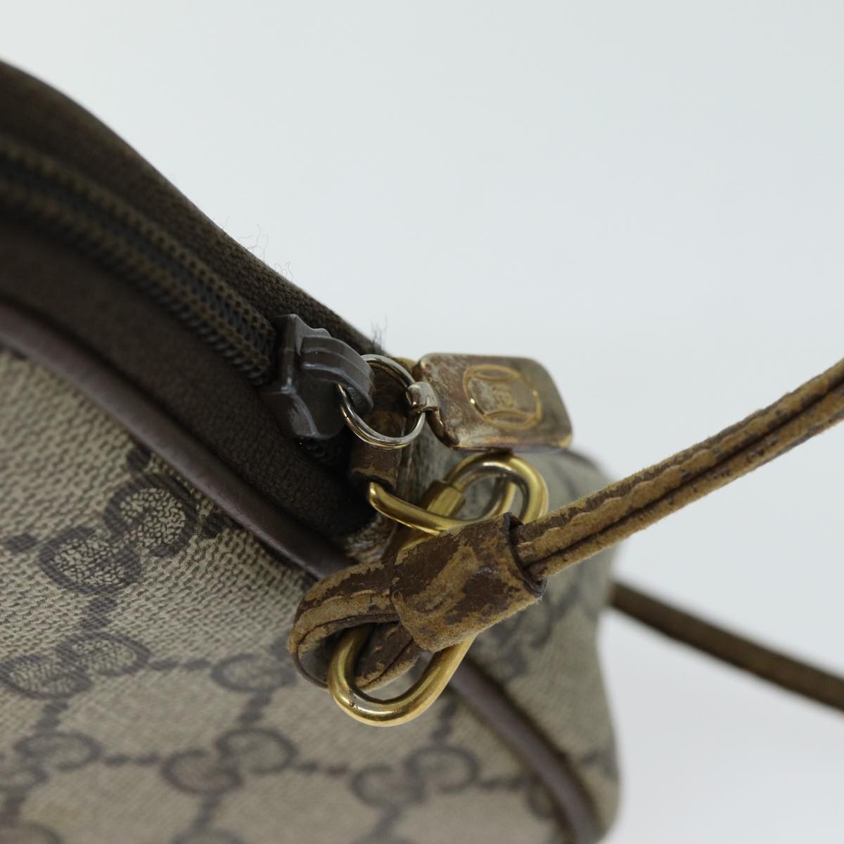 GUCCI GG Supreme Shoulder Bag PVC Leather Beige 97 02 068 80806