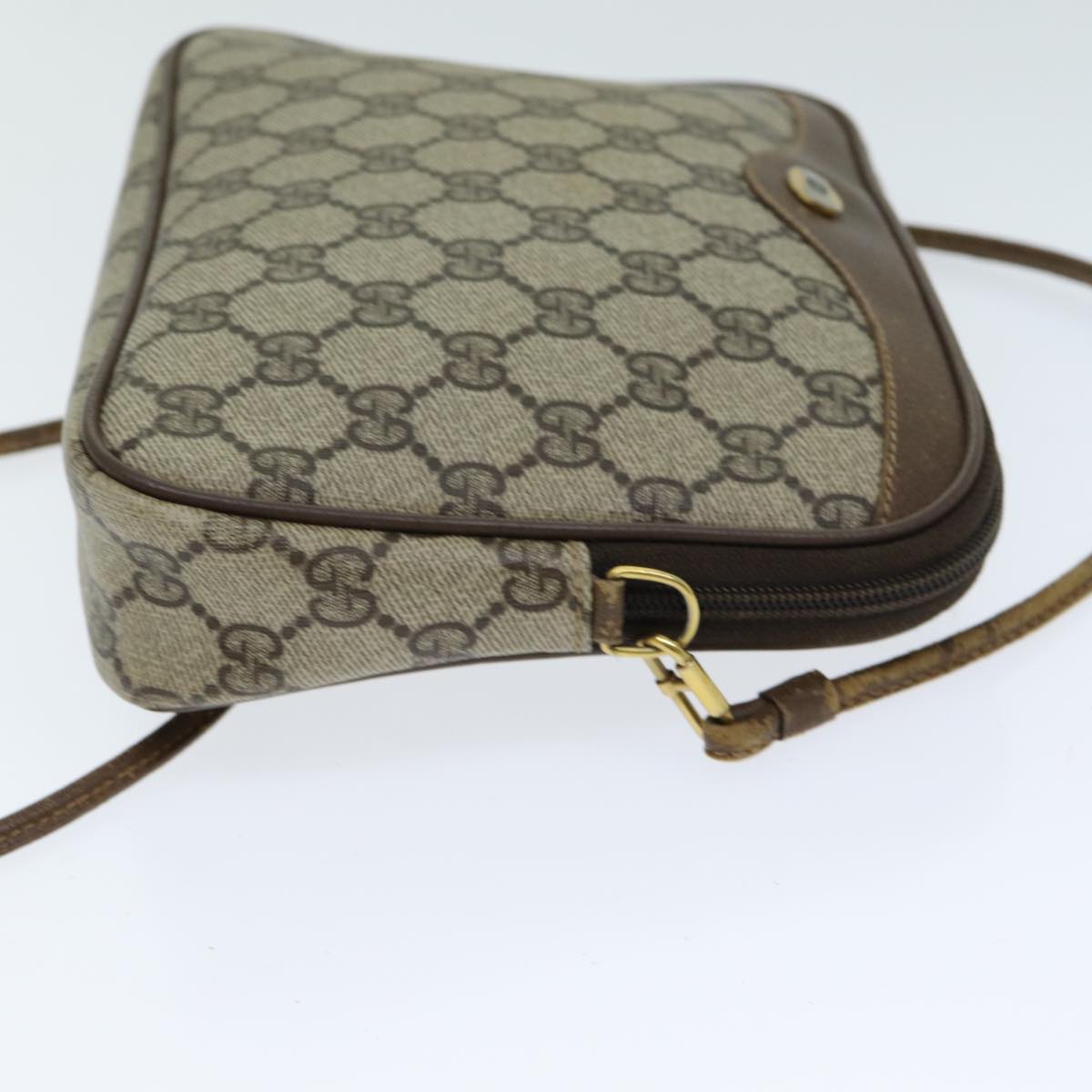 GUCCI GG Supreme Shoulder Bag PVC Leather Beige 97 02 068 80806