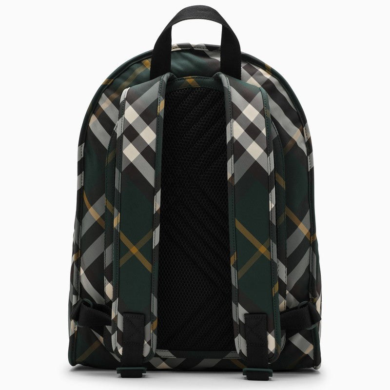 Burberry Shield Check Pattern Nylon Backpack Men