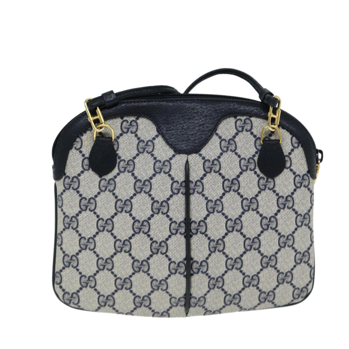 GUCCI GG Supreme Shoulder Bag PVC Leather Navy 904 02 047 80808