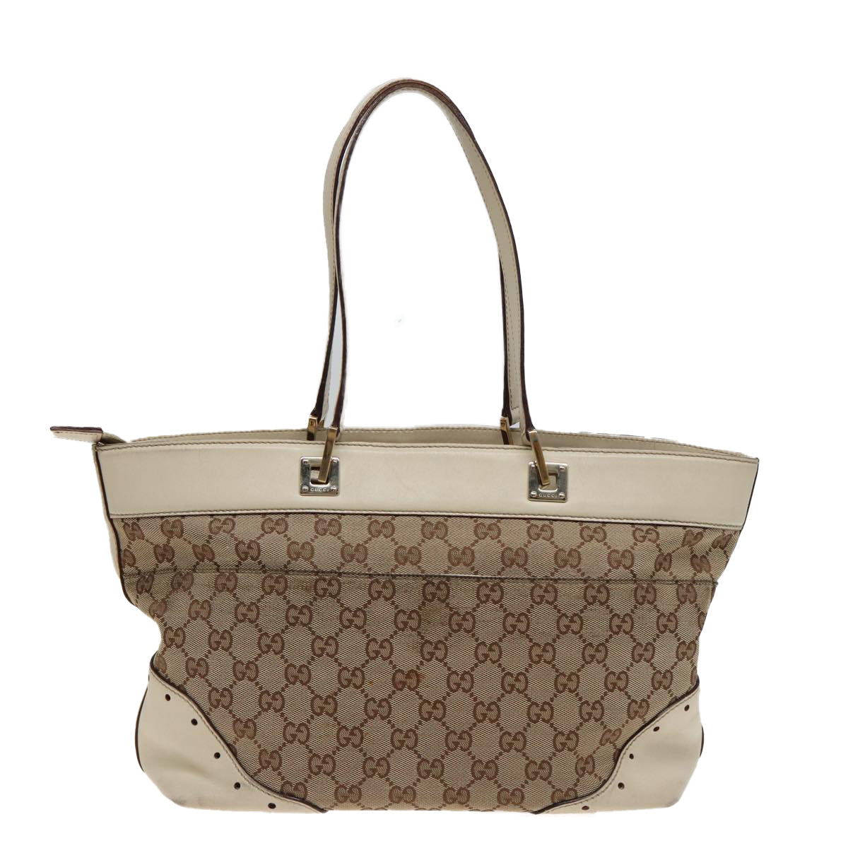 GUCCI GG Canvas Tote Bag Beige 145993 80822