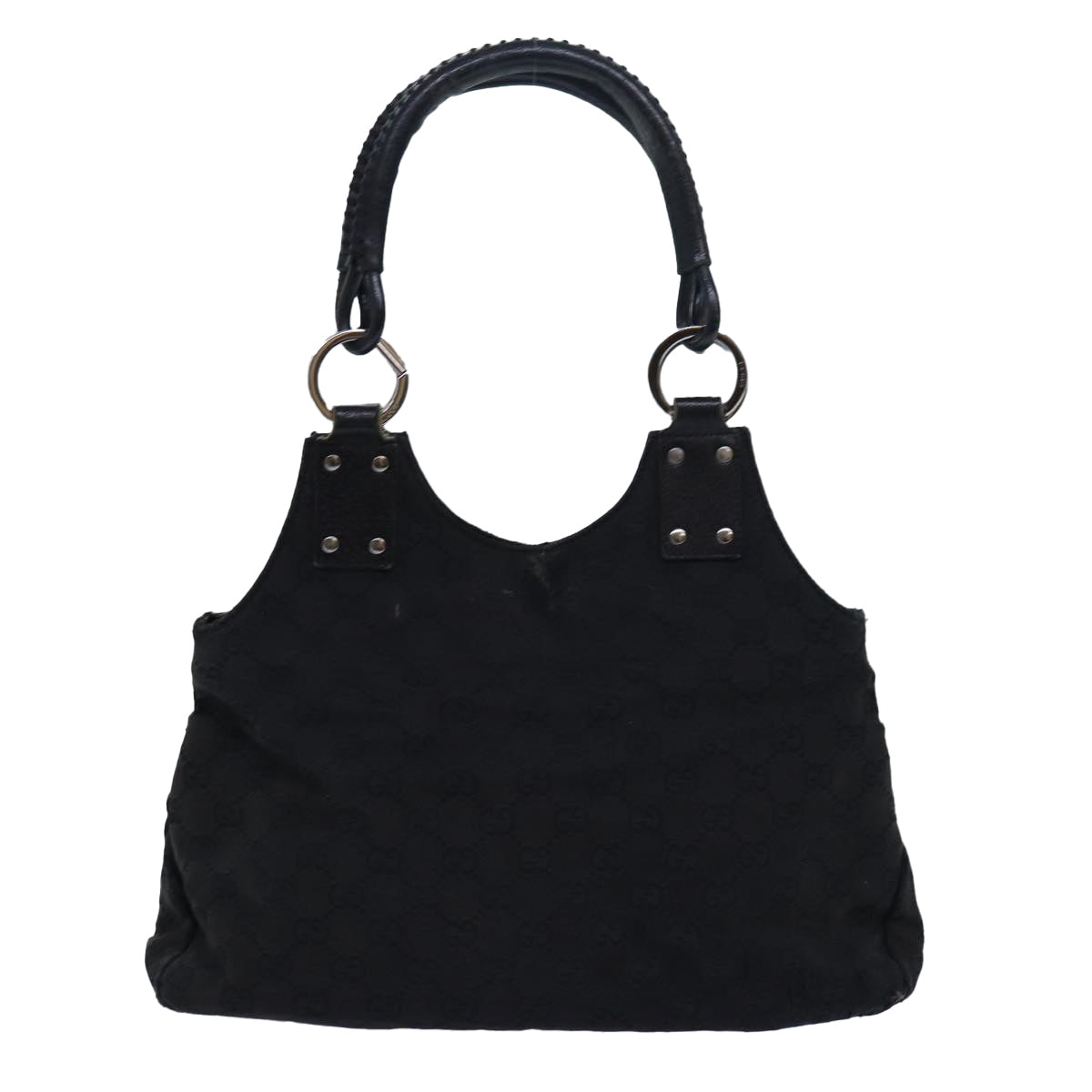 GUCCI GG Canvas Shoulder Bag Black 131329 80831