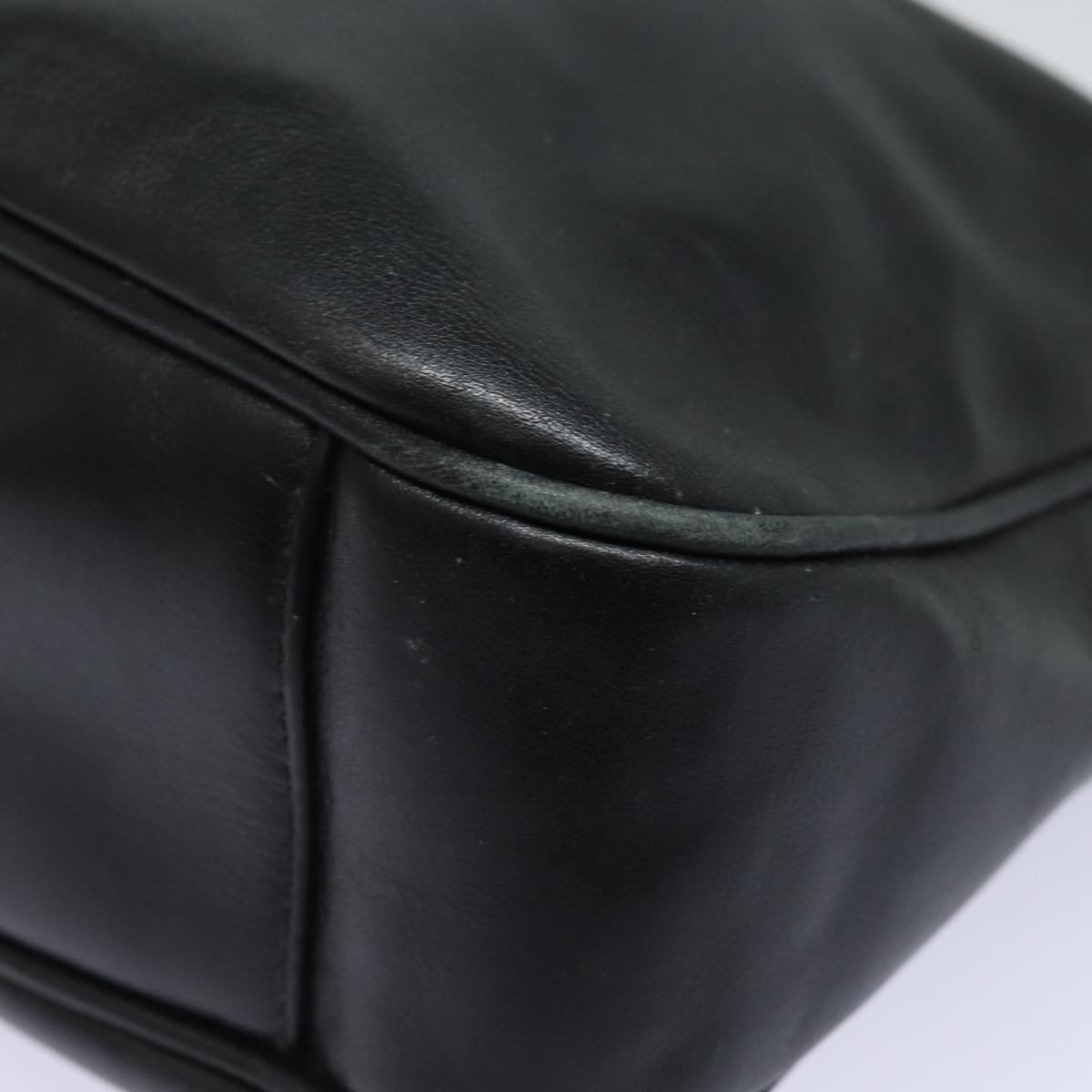 GUCCI Bamboo Shoulder Bag Leather 2way Black 001 1638 80839