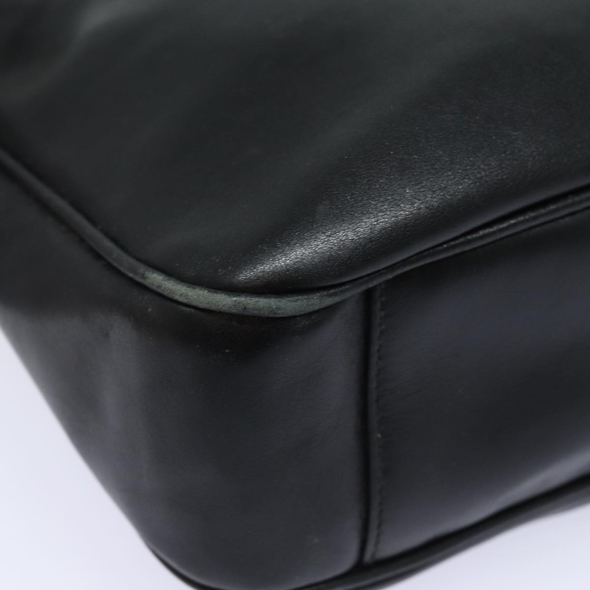 GUCCI Bamboo Shoulder Bag Leather 2way Black 001 1638 80839