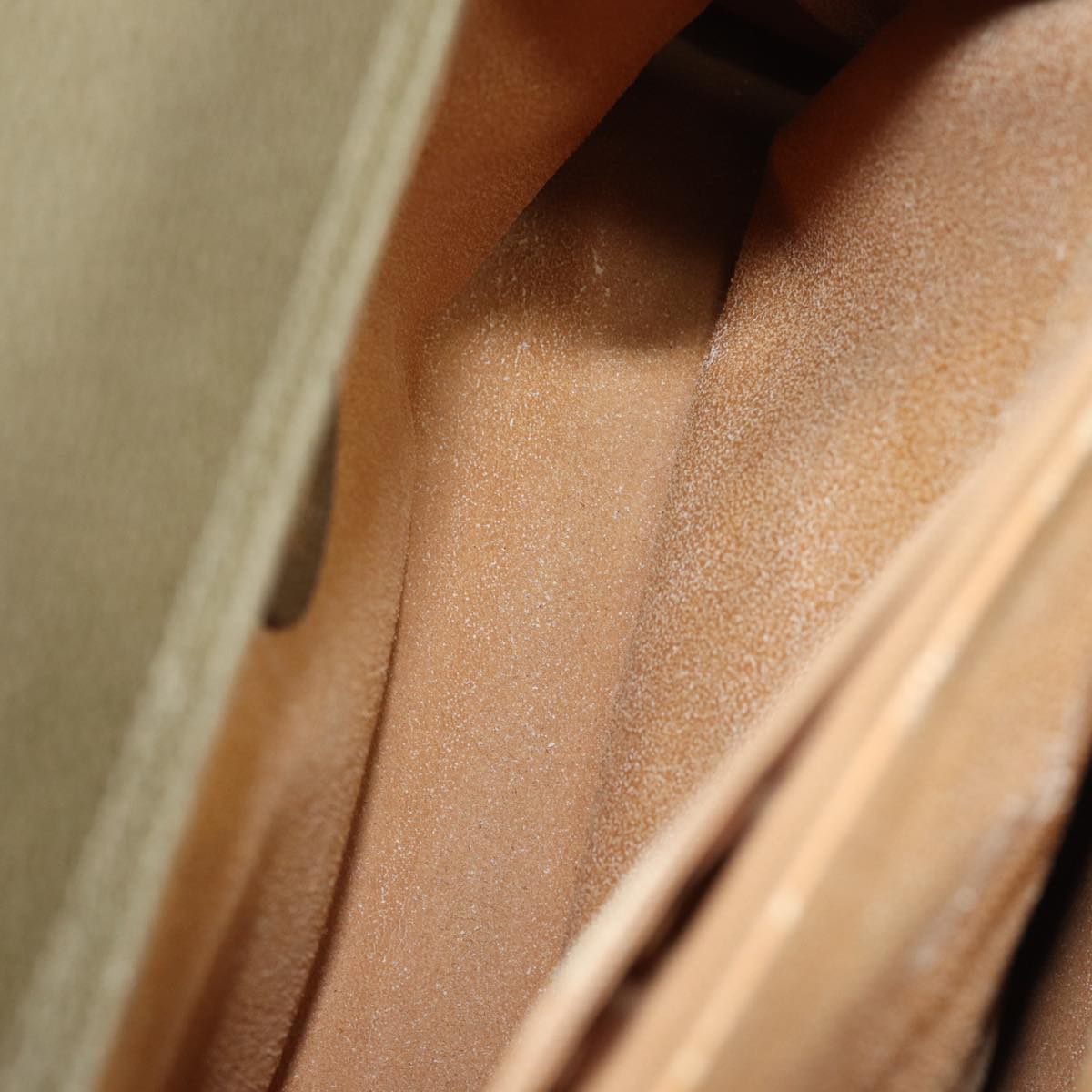 GUCCI Bamboo Hand Bag Suede Leather Khaki 002 1186 0260 80840
