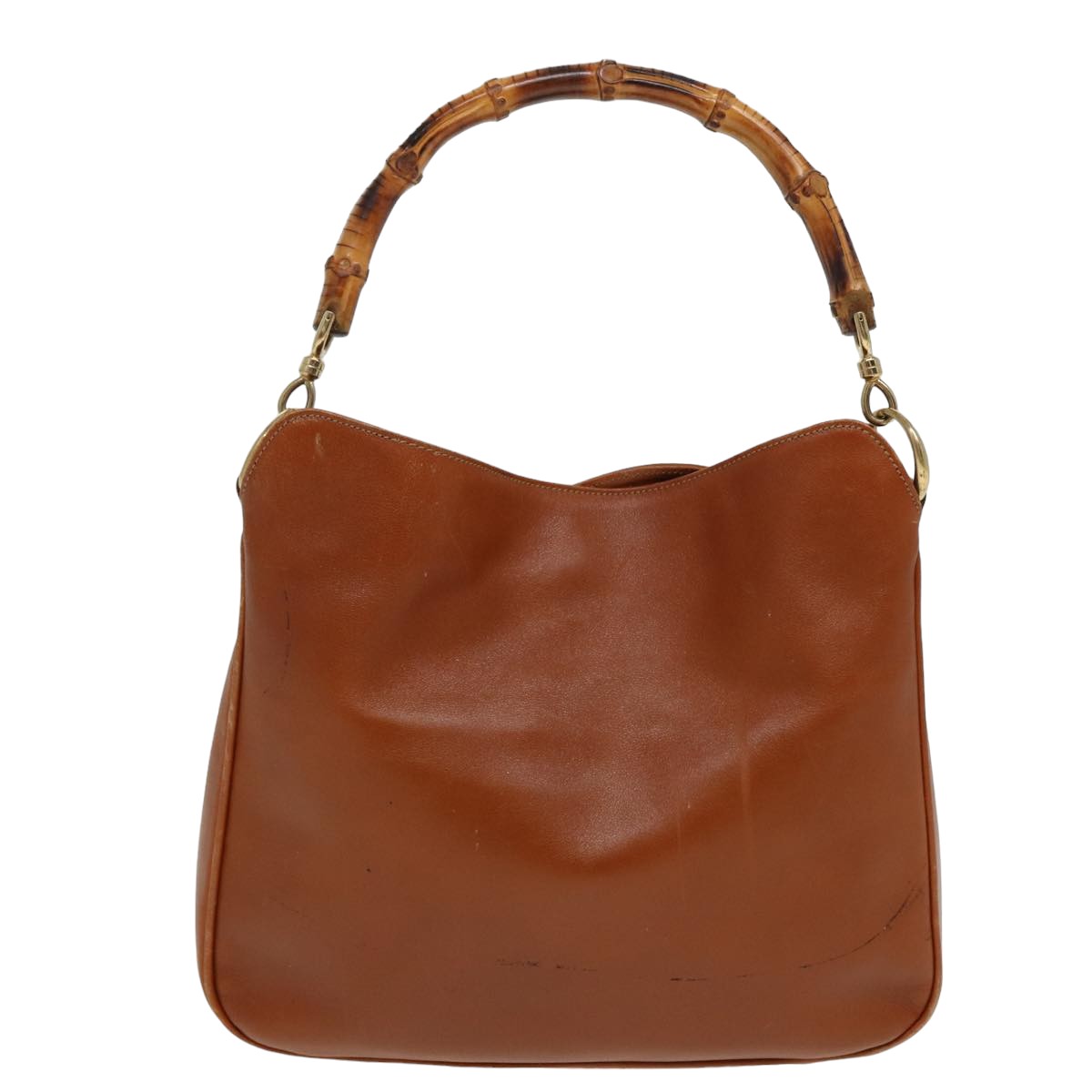GUCCI Bamboo Shoulder Bag Leather 2way Brown 001 0166 1638 80845