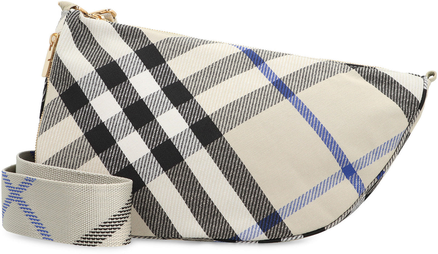 MEDIUM SHIELD BAG WITH CHECK PATTERN