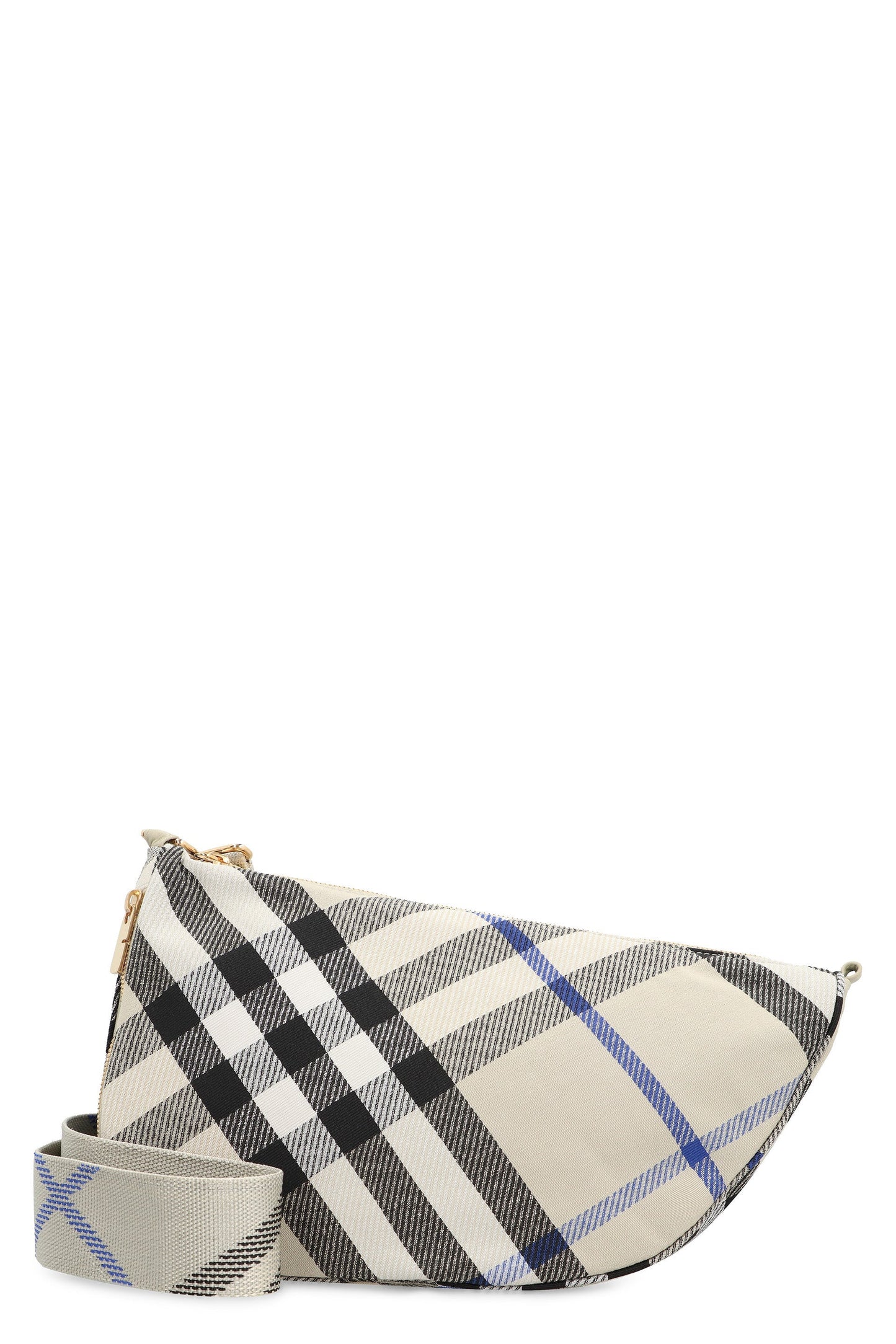 MEDIUM SHIELD BAG WITH CHECK PATTERN