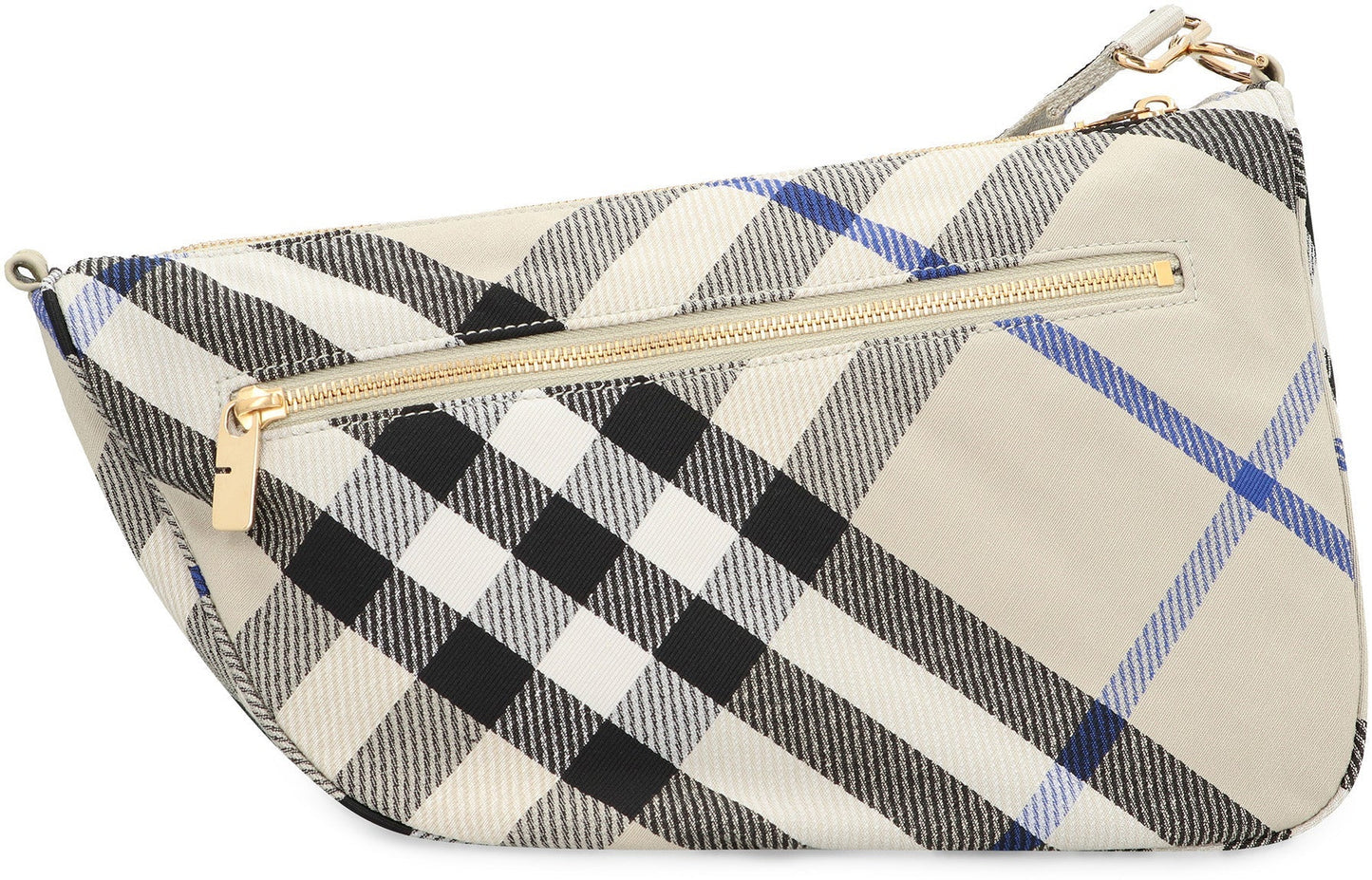 MEDIUM SHIELD BAG WITH CHECK PATTERN