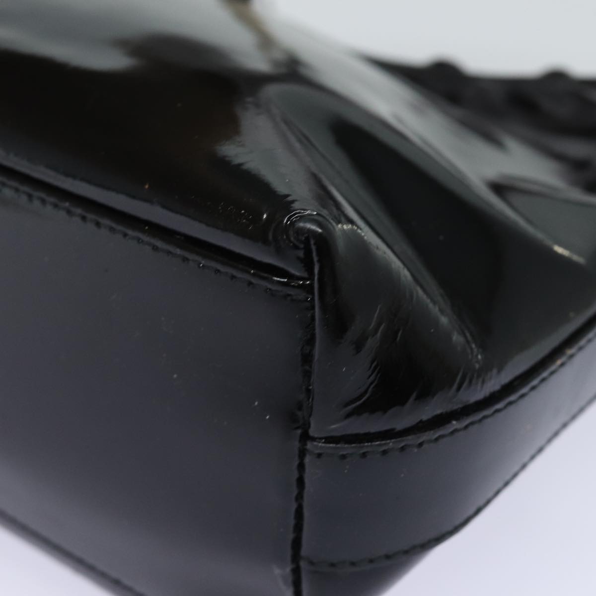 GUCCI Hand Bag Patent leather Black 80889