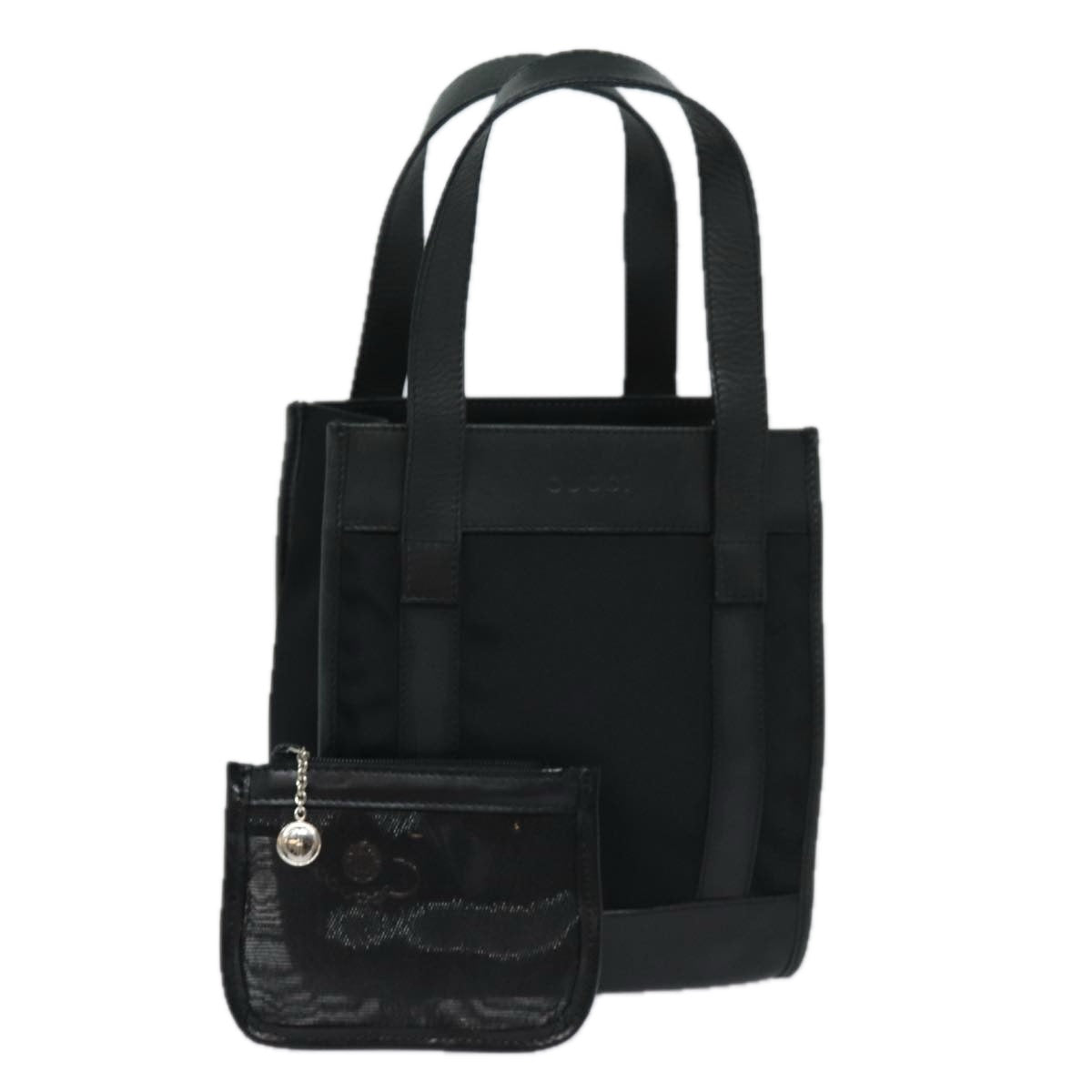 GUCCI Hand Bag Nylon Black 91386 80892
