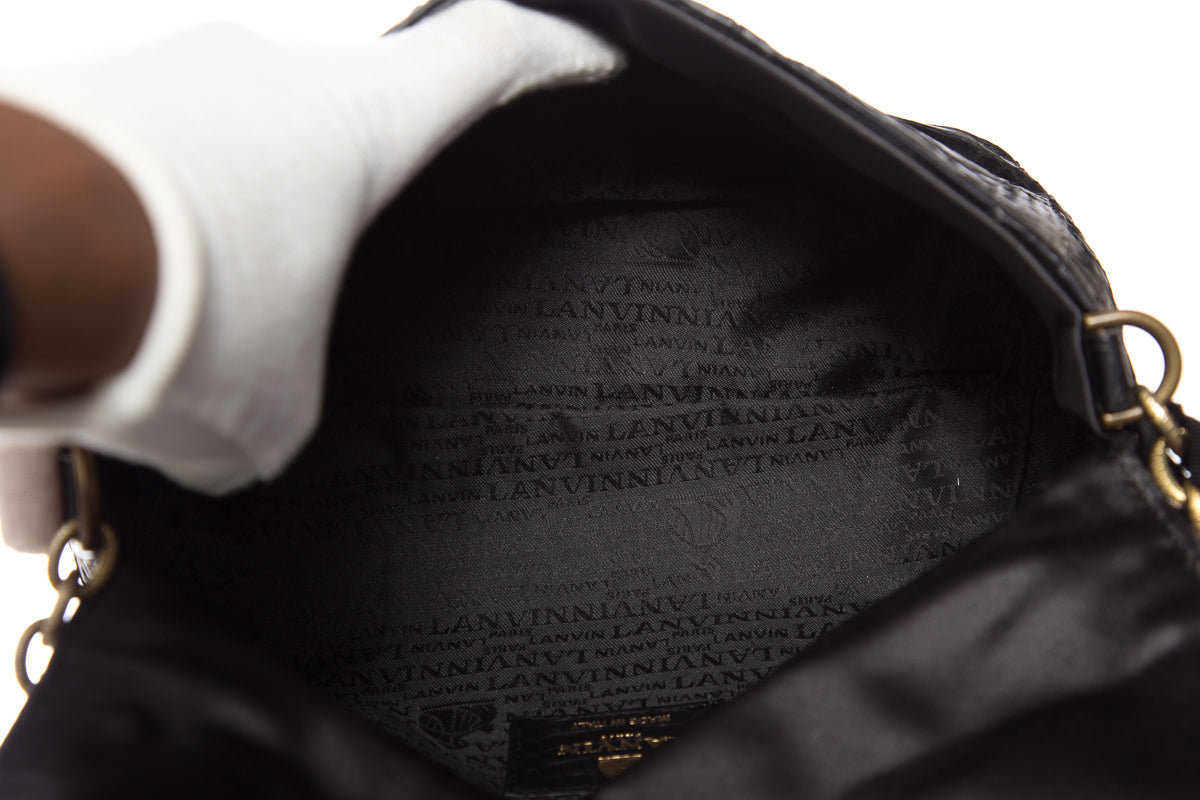 Lanvin Black Python Handbag