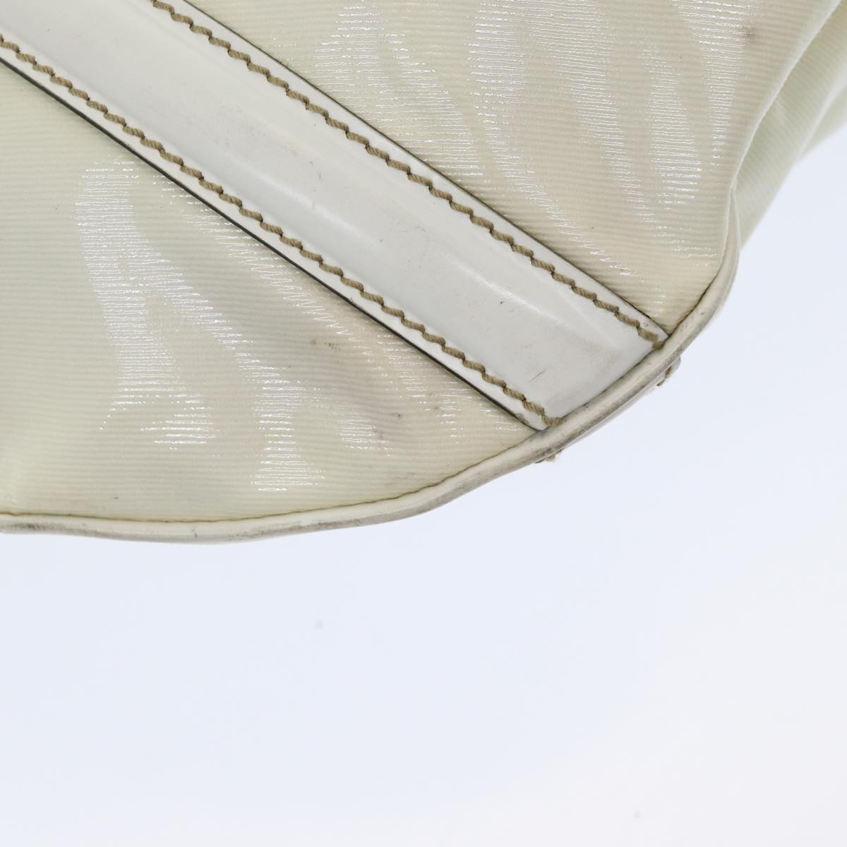 GUCCI Interlocking Web Sherry Bag Coated Canvas 2way White 162886 80900