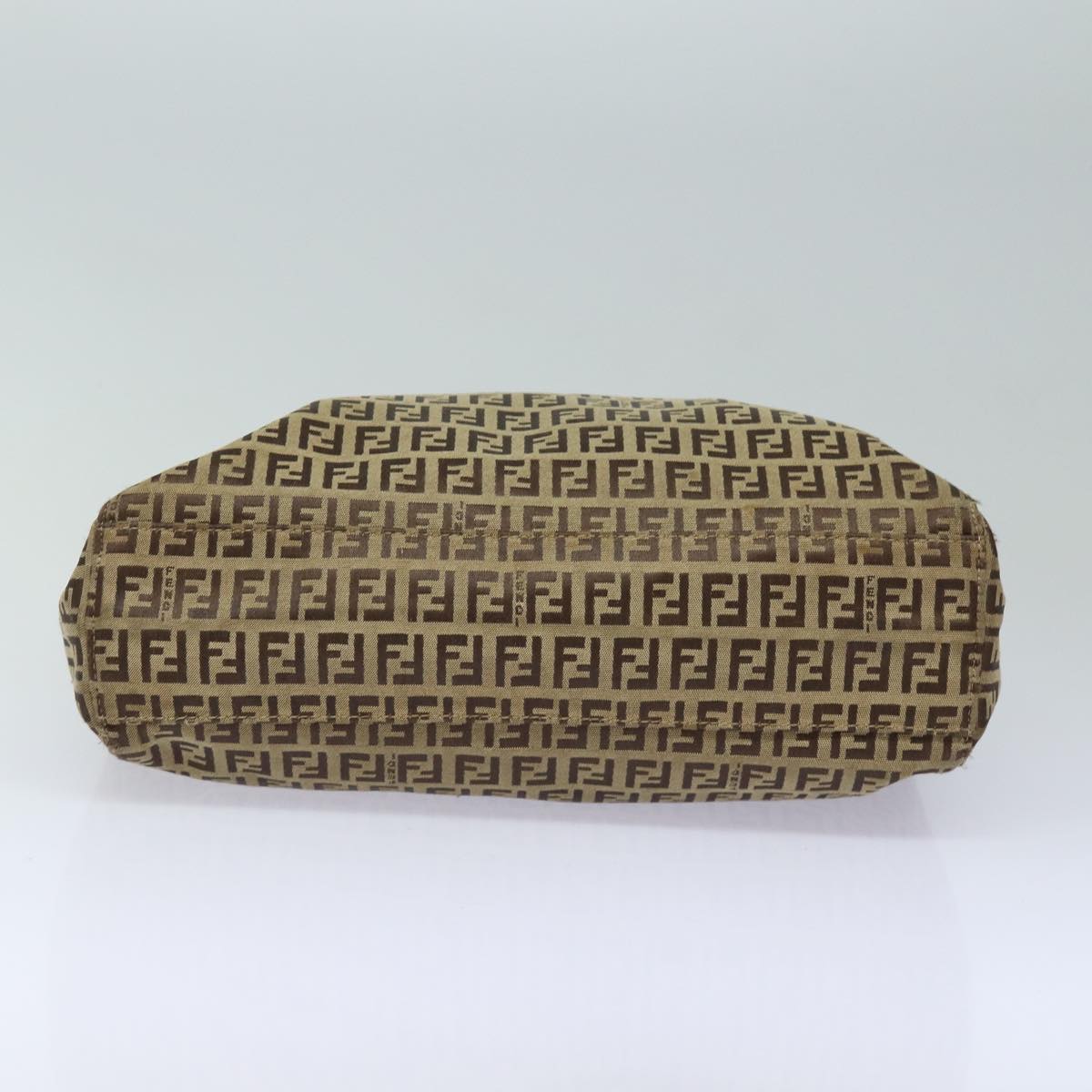 FENDI Zucchino Canvas Hand Bag Beige Brown 80903