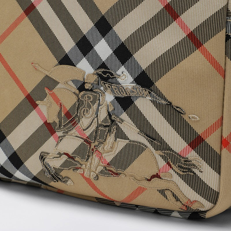 Burberry Check Patterned Beige Shoulder Bag Men