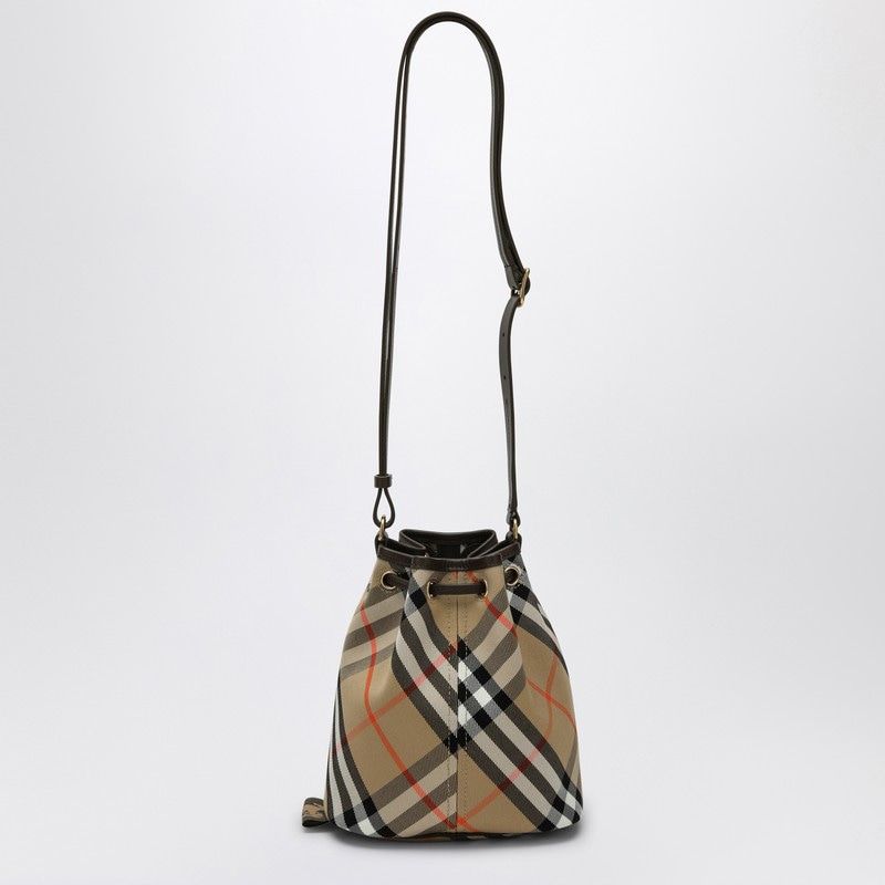 CHECK MINI BUCKET BAG