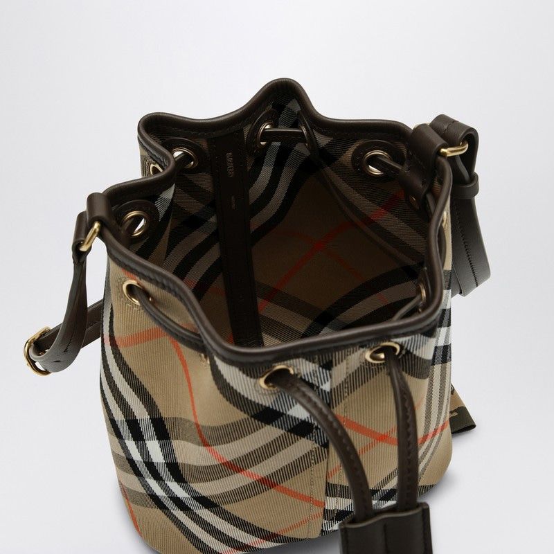 CHECK MINI BUCKET BAG