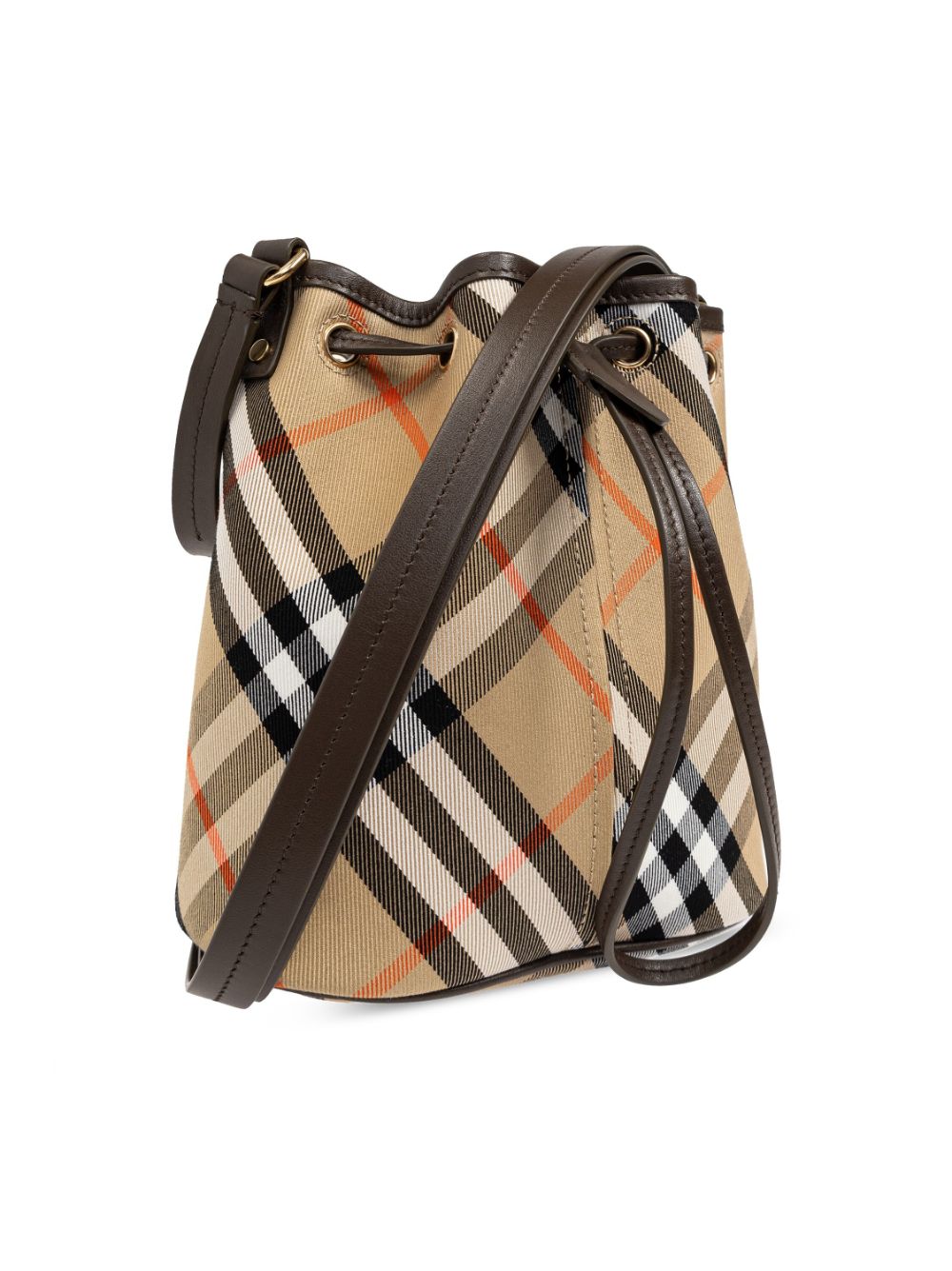 CHECK MINI BUCKET BAG
