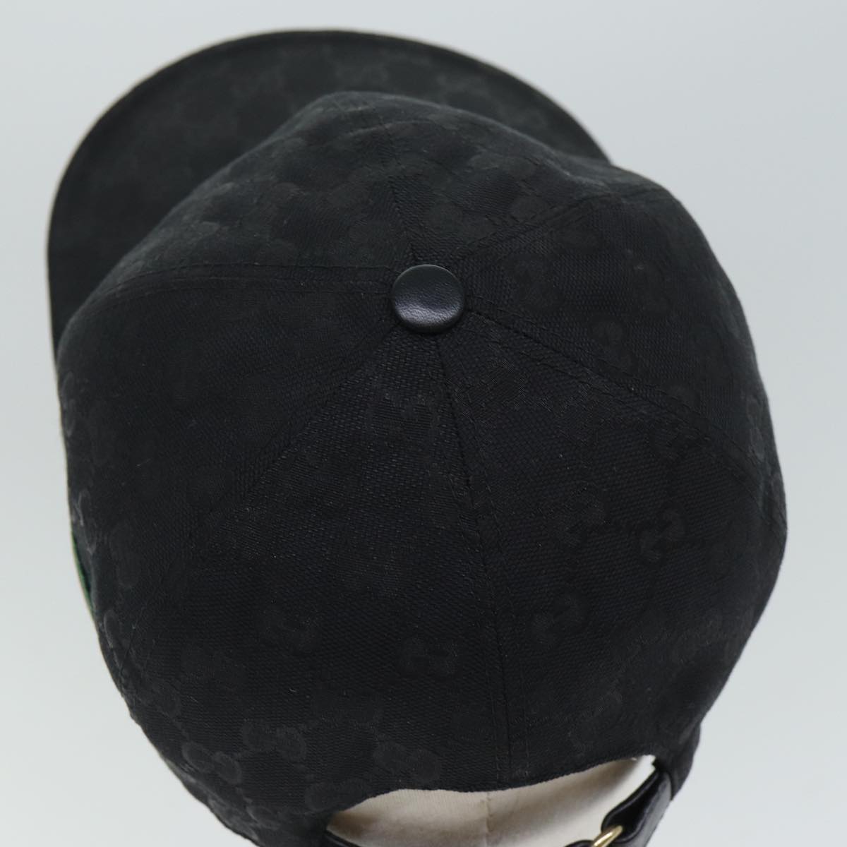 GUCCI GG Canvas Web Sherry Line Cap XL Black Red Green 80948