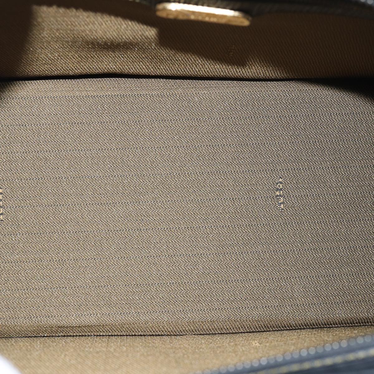 FENDI Zucca Canvas Hand Bag 2way Brown Black 80963