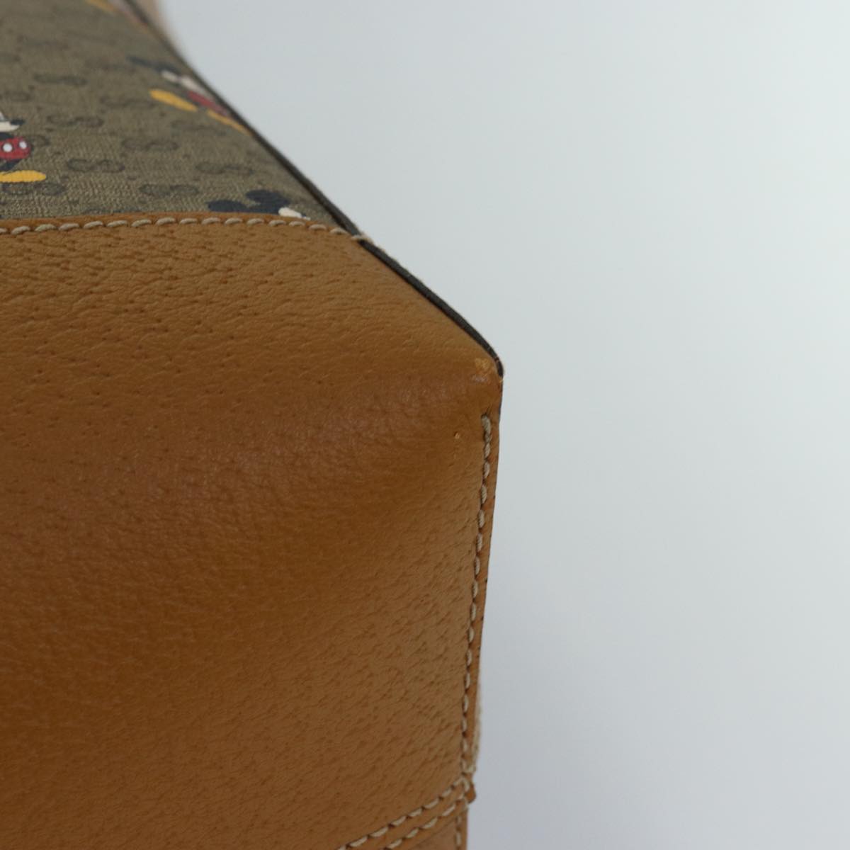 GUCCI Micro GG Disney Mickey Mouse Tote Bag PVC Leather Brown 547947 80986S