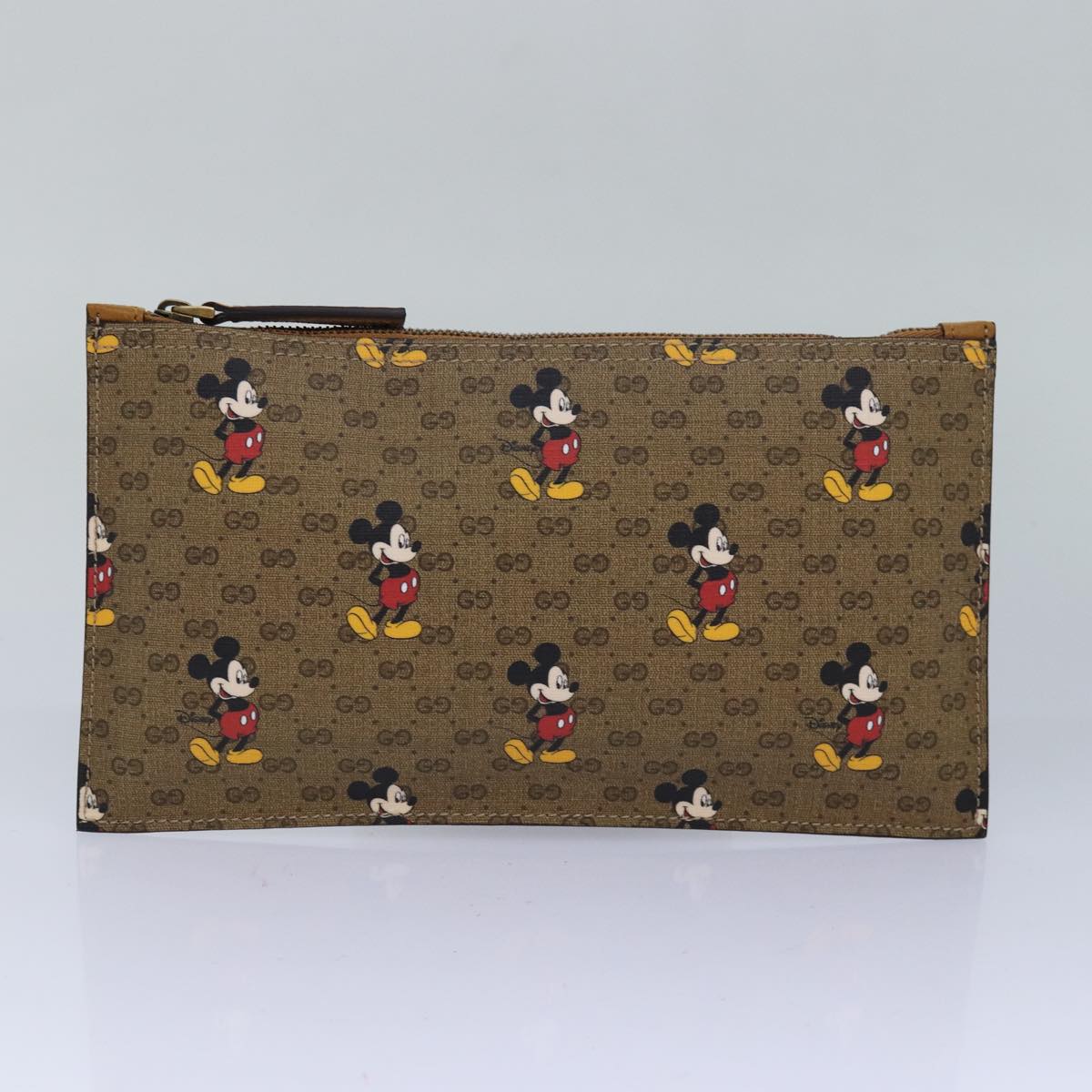 GUCCI Micro GG Disney Mickey Mouse Tote Bag PVC Leather Brown 547947 80986S