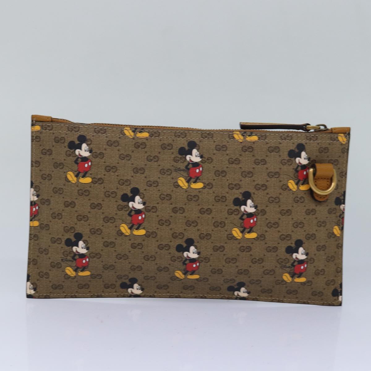 GUCCI Micro GG Disney Mickey Mouse Tote Bag PVC Leather Brown 547947 80986S