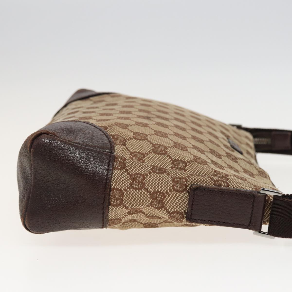 GUCCI GG Canvas Shoulder Bag Beige 114273 81012