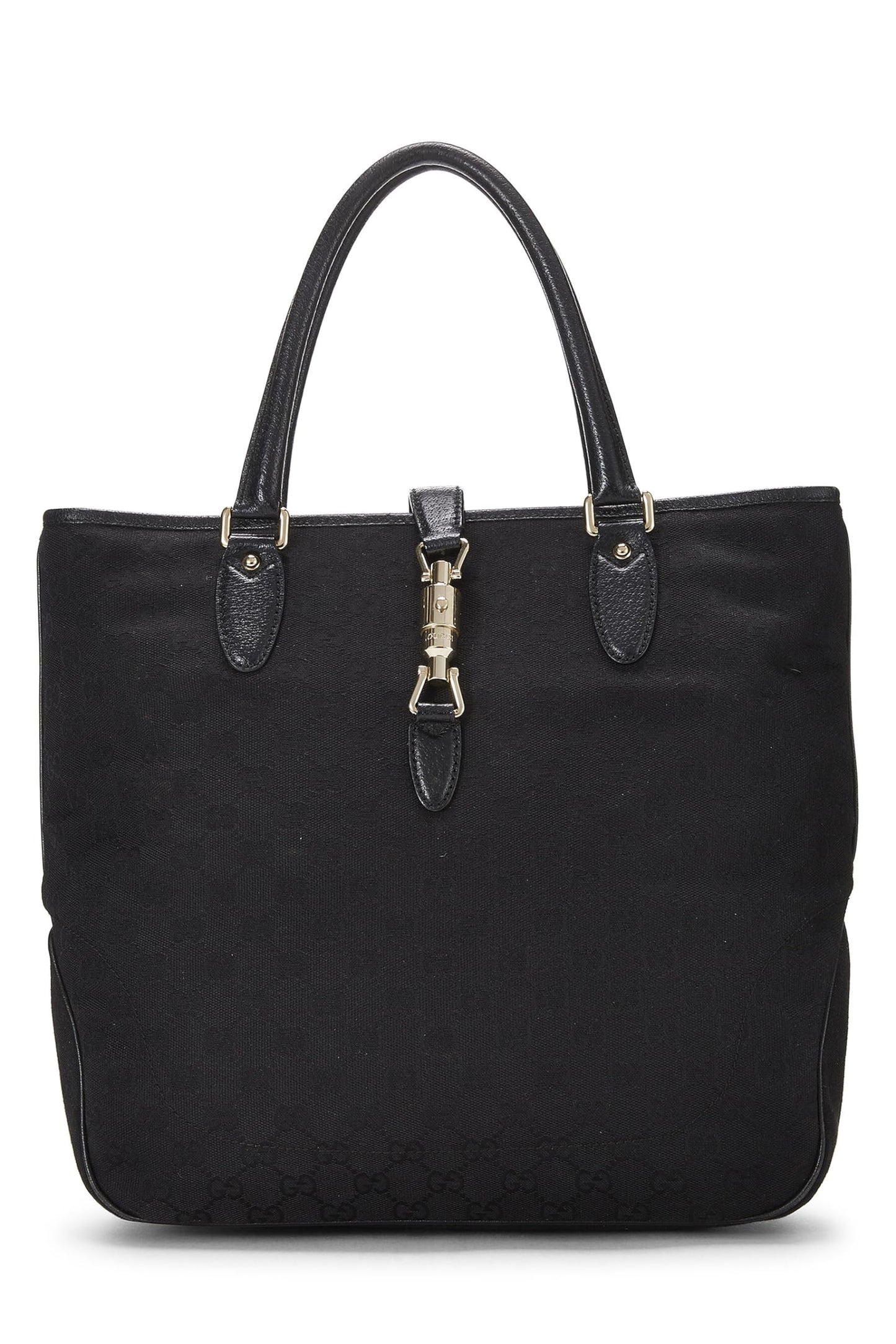 Gucci,  Black GG Canvas New Jackie Tote, Black