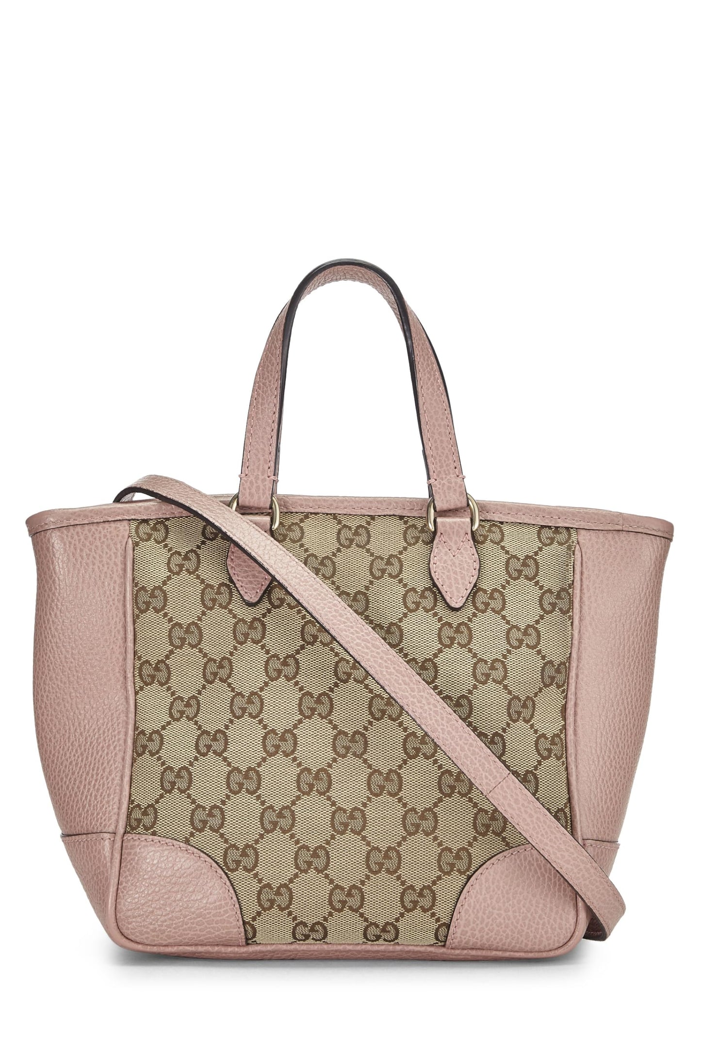 Gucci,  Pink Original GG Canvas Bree Top Handle Tote Small, Pink