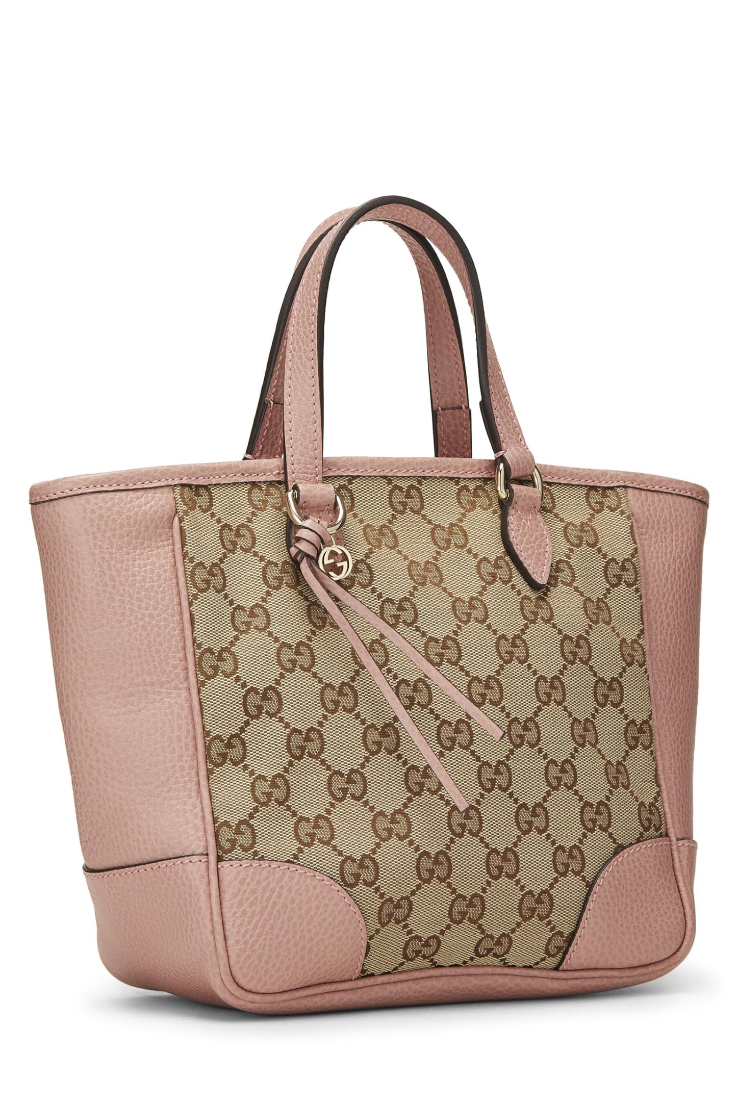 Gucci,  Pink Original GG Canvas Bree Top Handle Tote Small, Pink