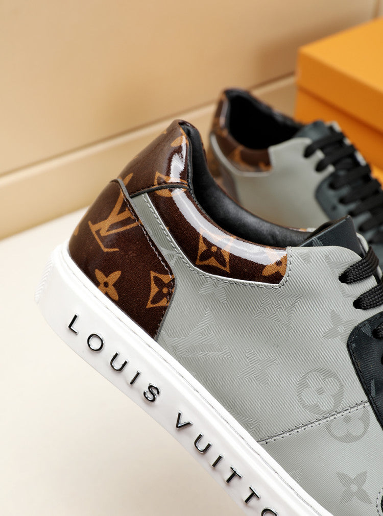 GLM - LUV GLMnogram Denim Brown And Gray Sneaker