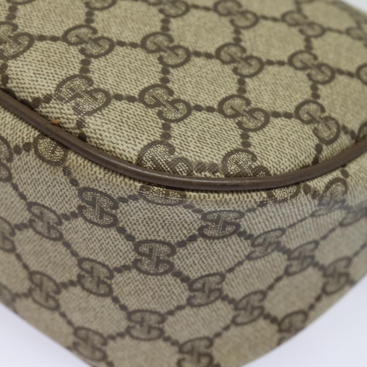 GUCCI GG Supreme Web Sherry Line Shoulder Bag PVC Beige 89 02 032 81158