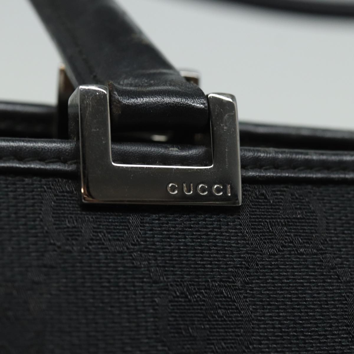 GUCCI Jackie GG Canvas Shoulder Bag Black 002 1073 81163