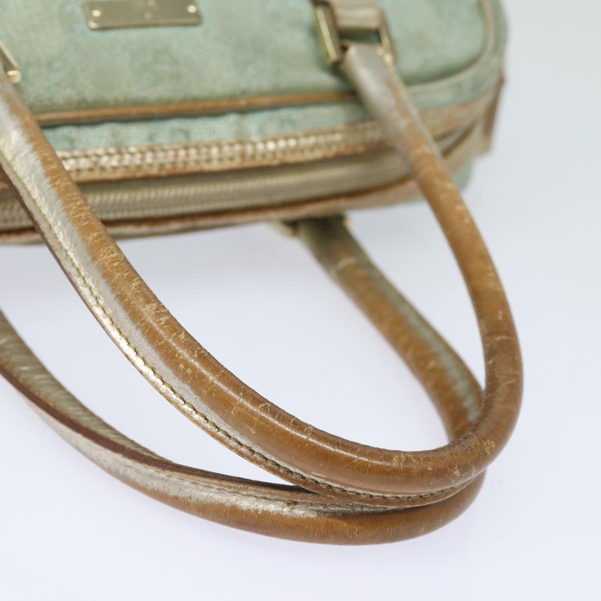 GUCCI GG Canvas Hand Bag Light Blue 000 0852 81164