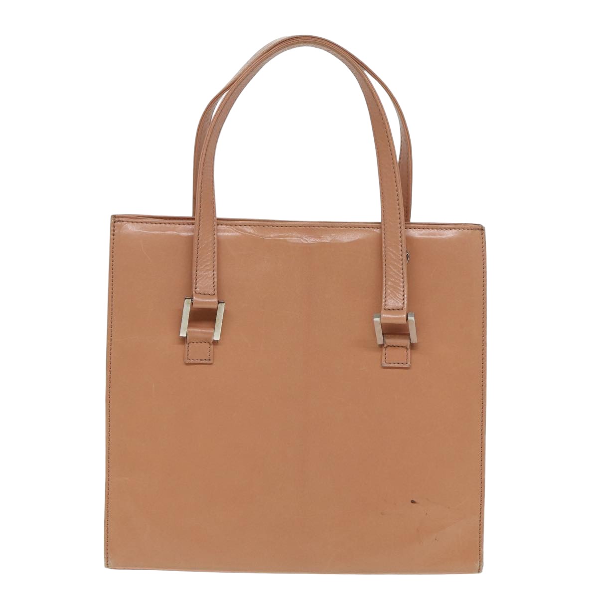 FENDI Hand Bag Leather Beige 81187