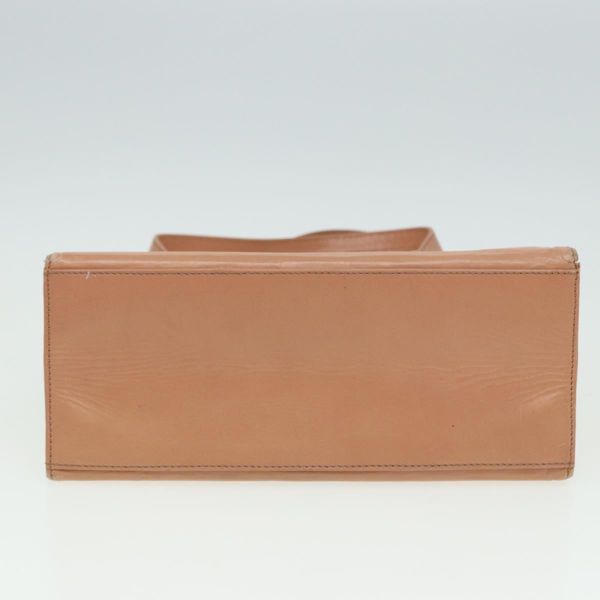 FENDI Hand Bag Leather Beige 81187